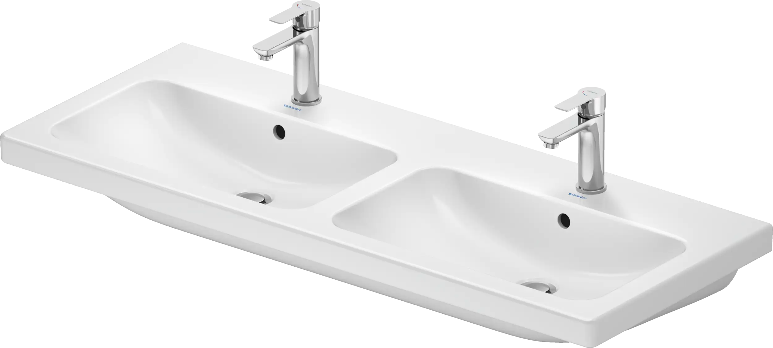 D-Code 47 1/4'' Square Wall Mounted Sink in White with Single Faucet Hole and with Overflow