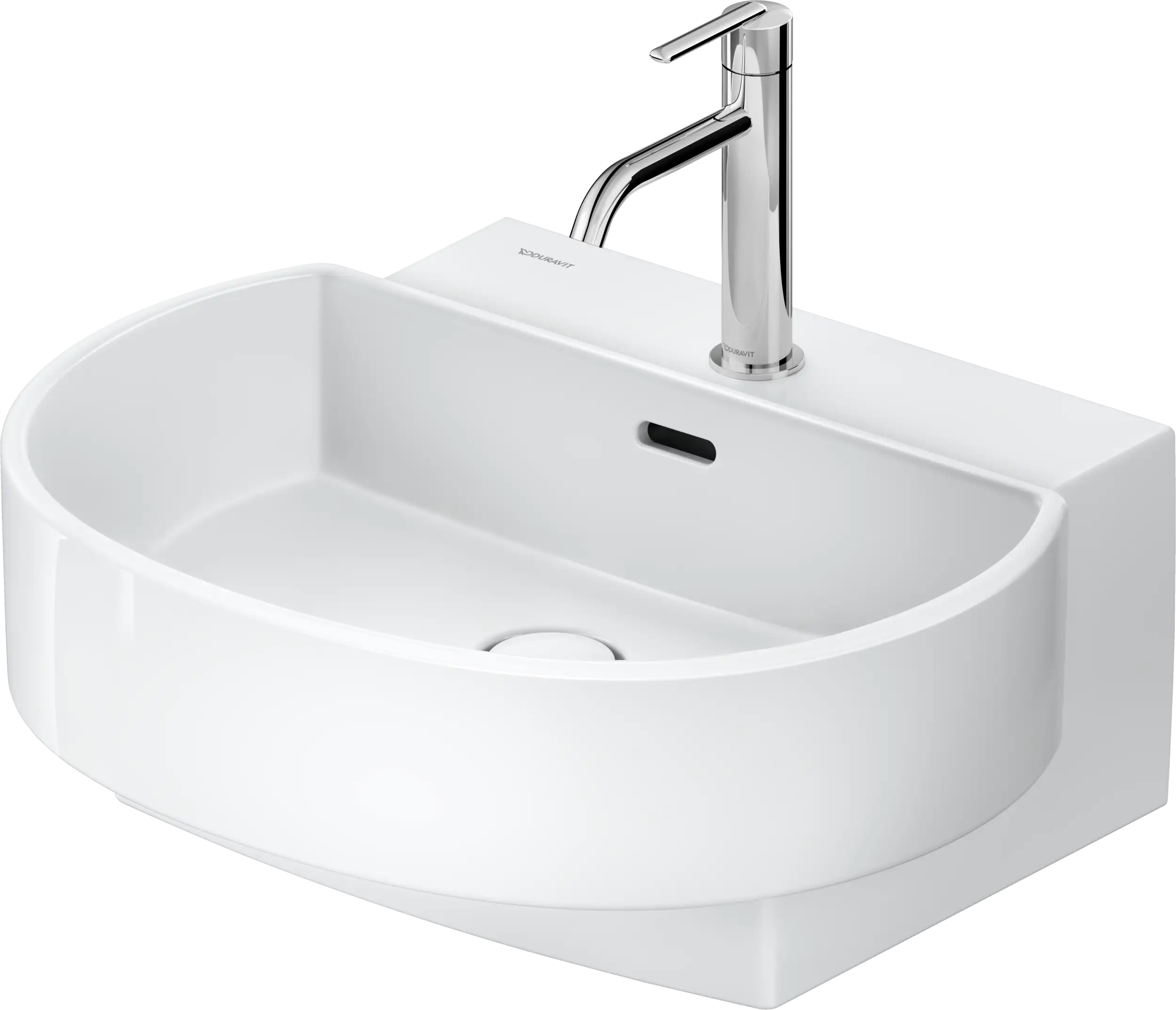 Balcoon 21 5/8'' Semi circular Wall Mounted Sink with Single Faucet Hole and with Overflow