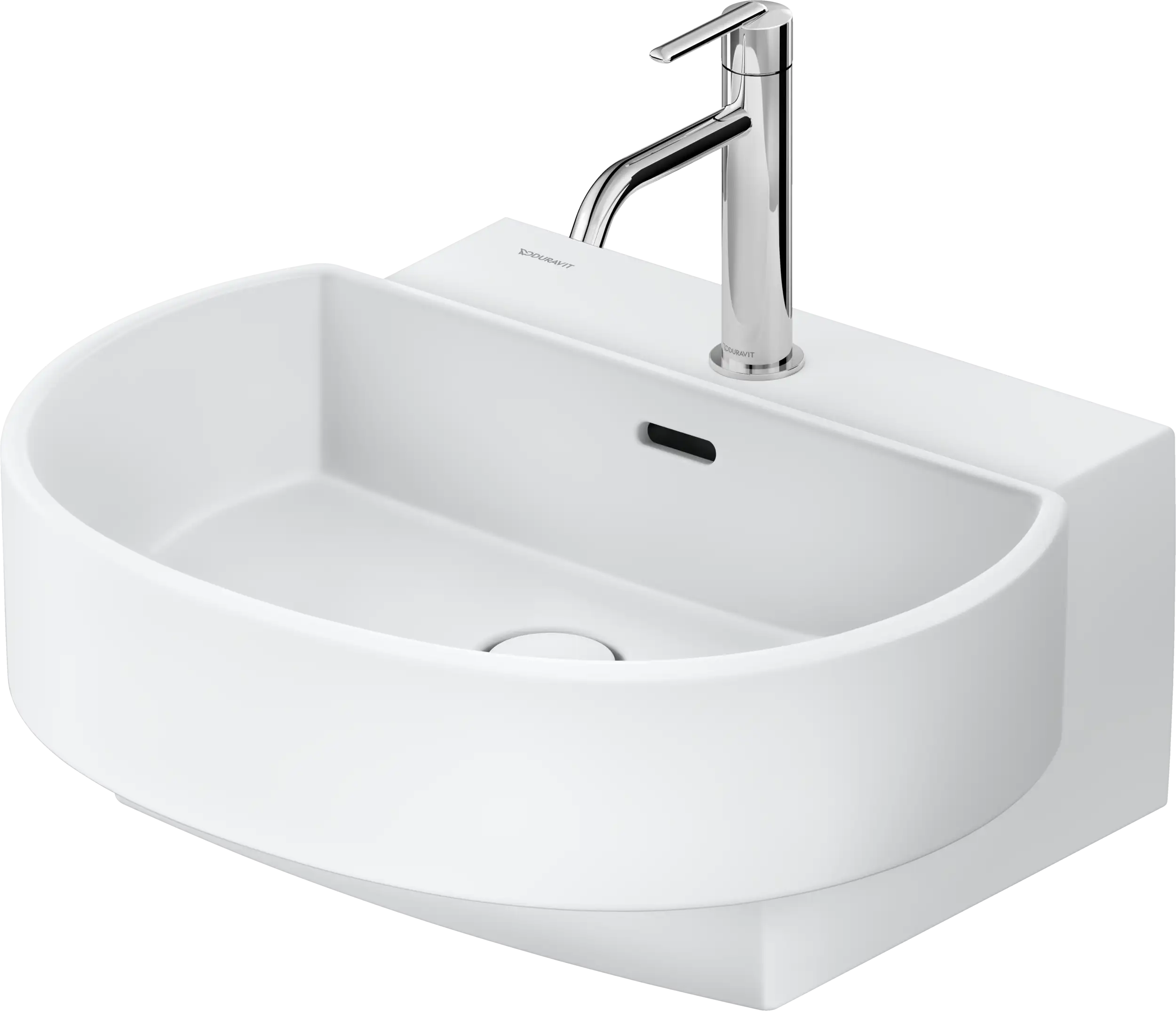 Balcoon 21 5/8'' Semi circular Wall Mounted Sink with Single Faucet Hole and with Overflow