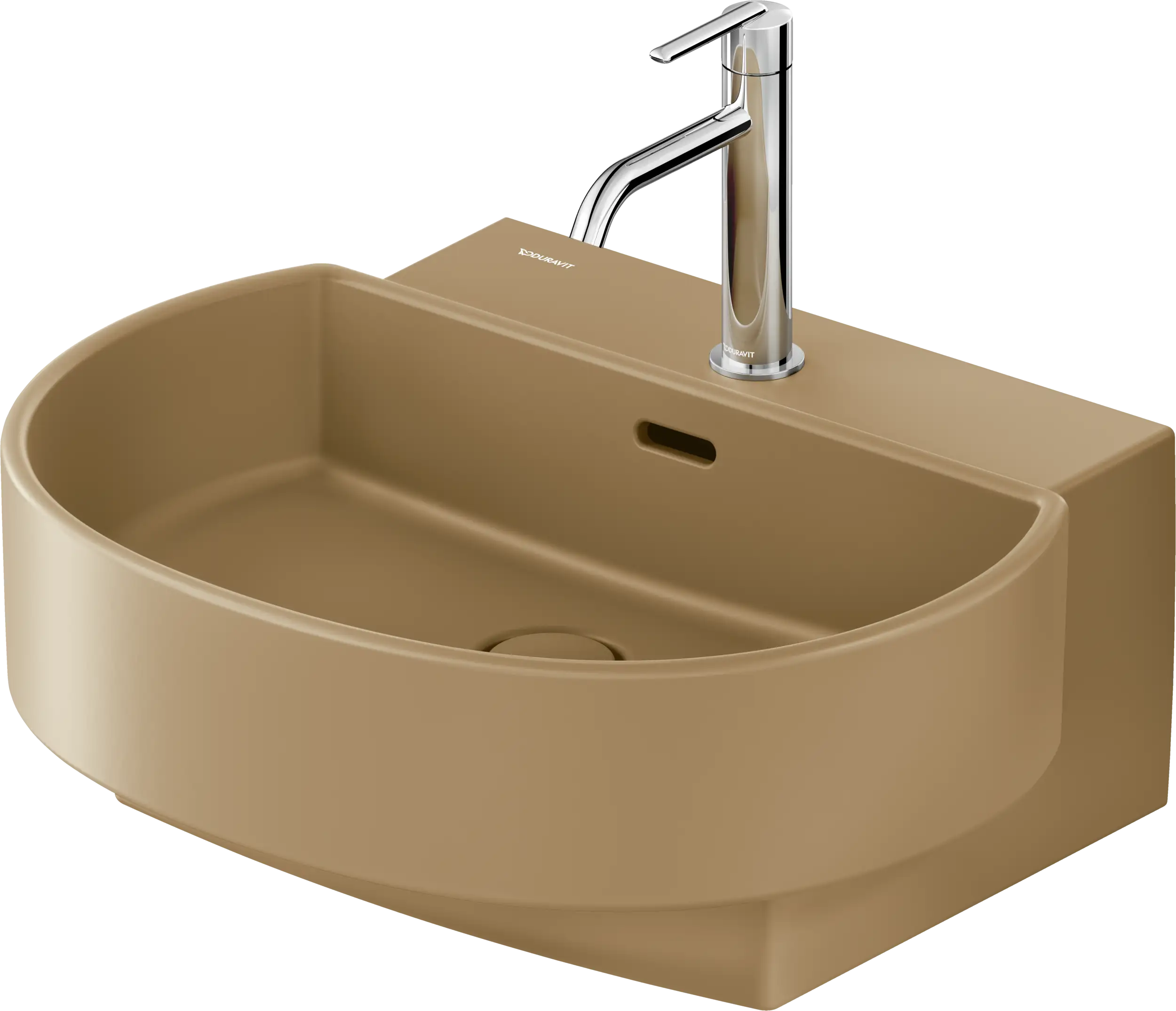 Balcoon 21 5/8'' Semi circular Wall Mounted Sink with Single Faucet Hole and with Overflow
