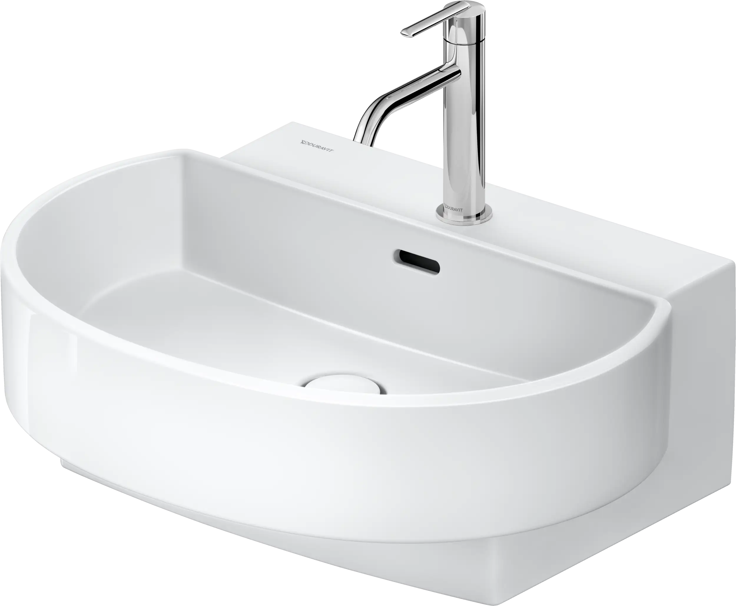Balcoon 23 5/8'' Semi circular Wall Mounted Sink with Single Faucet Hole and with Overflow