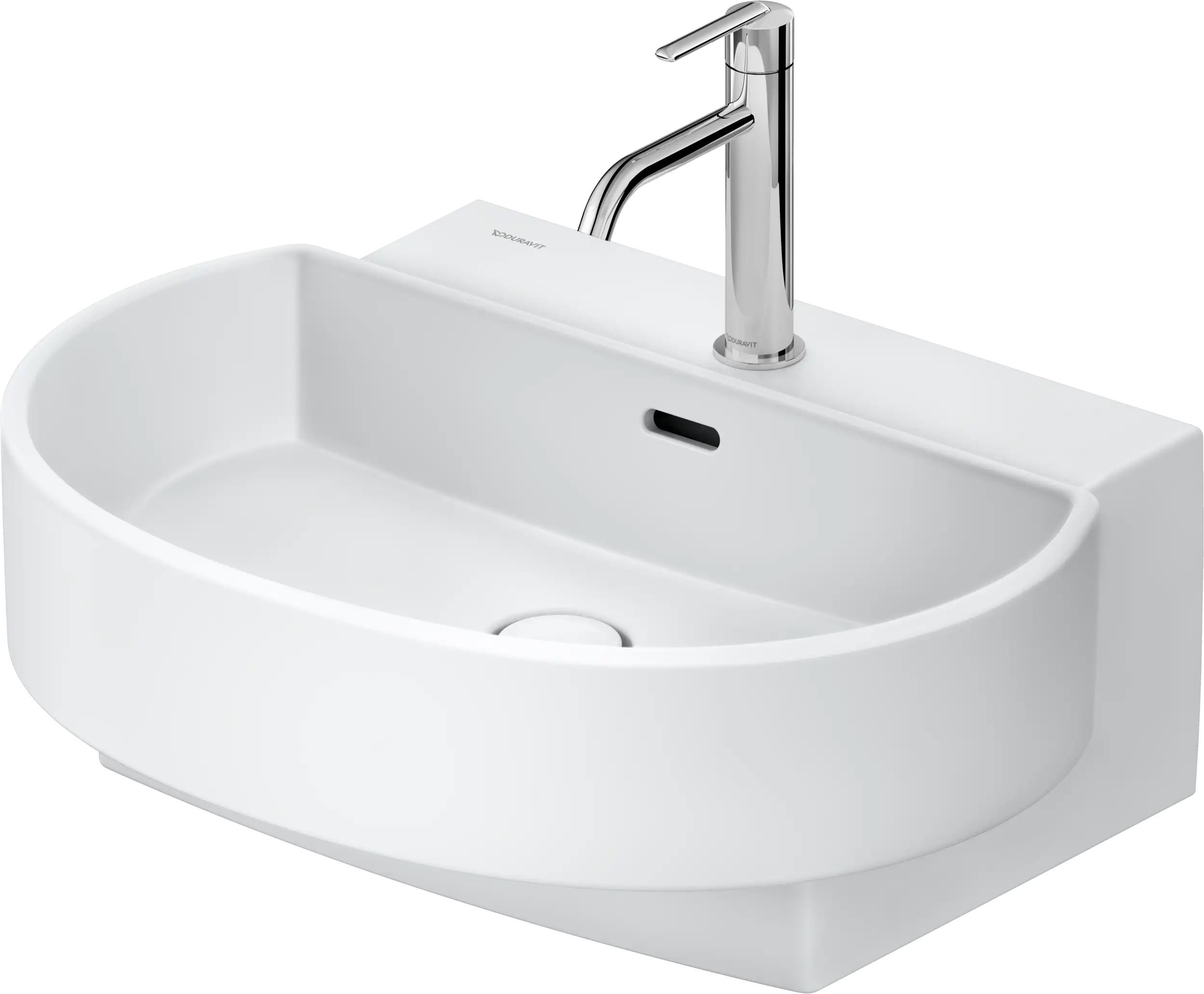 Balcoon 23 5/8'' Semi circular Wall Mounted Sink with Single Faucet Hole and with Overflow