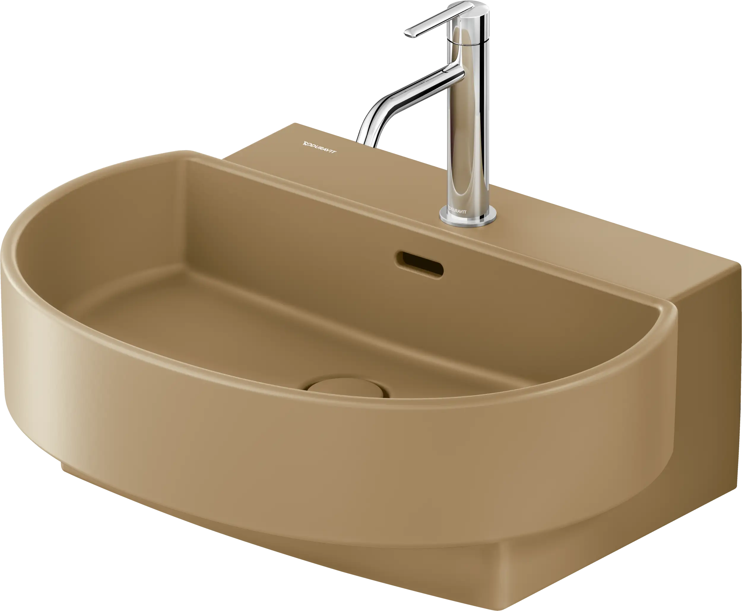 Balcoon 23 5/8'' Semi circular Wall Mounted Sink with Single Faucet Hole and with Overflow