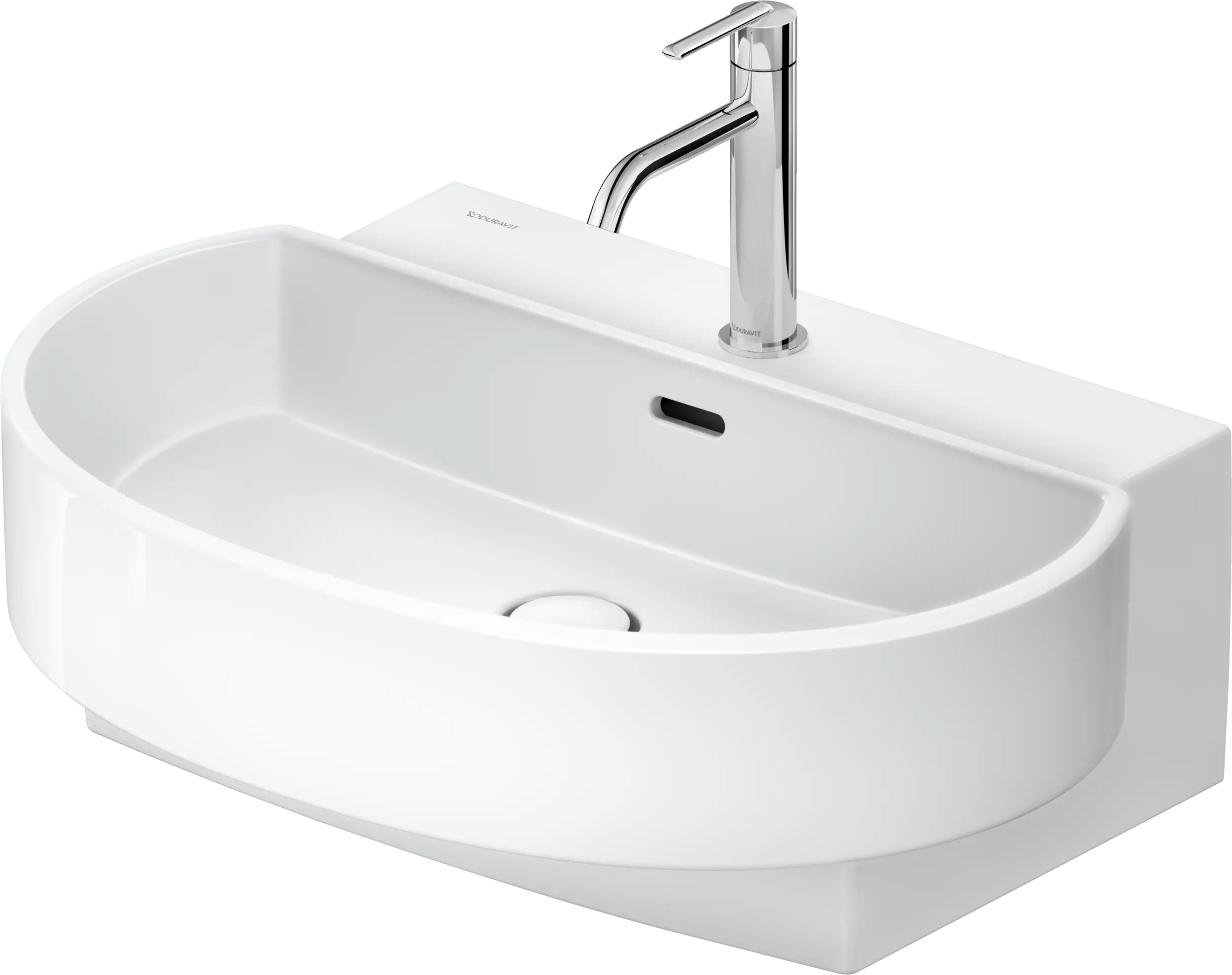 Balcoon 25 5/8'' Semi circular Wall Mounted Sink with Single Faucet Hole and with Overflow