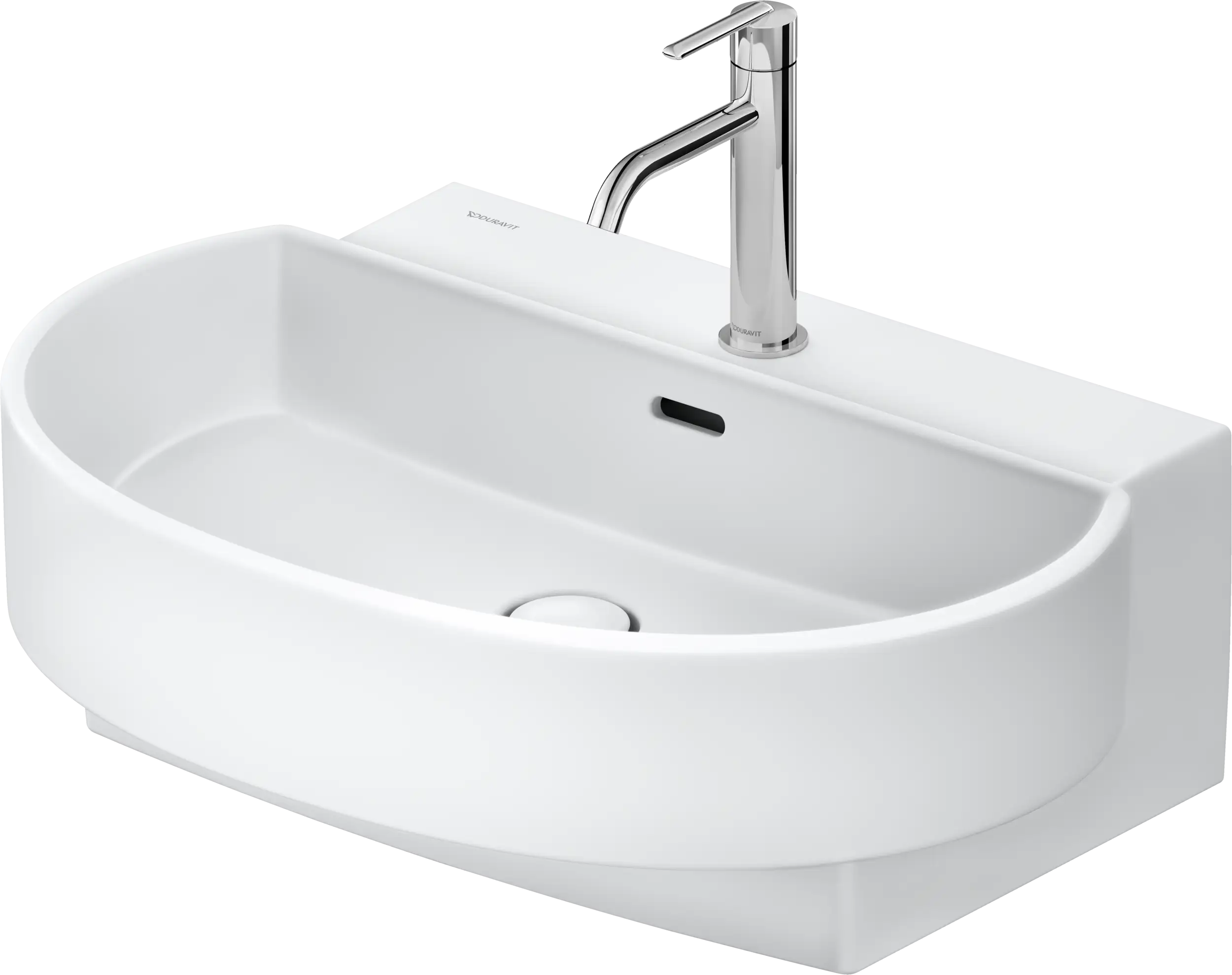 Balcoon 25 5/8'' Semi circular Wall Mounted Sink with Single Faucet Hole and with Overflow