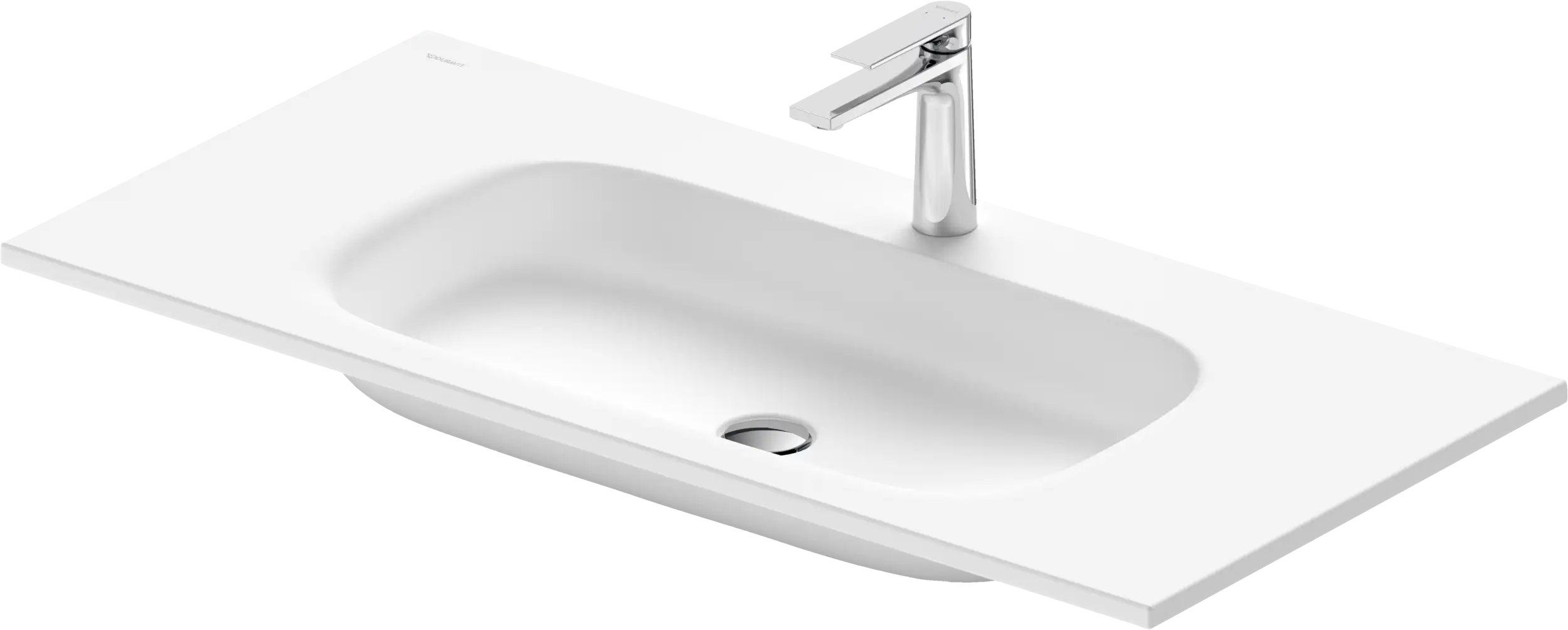 Duravit Sivida 40 1/8'' Rectangular Drop In Sink in Satin Matte White with Single Faucet Hole