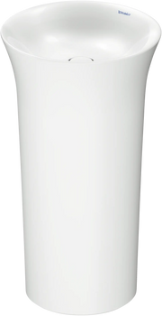 Duravit White Tulip19 5/8'' Pedestal Sink in White with Rear Outlet