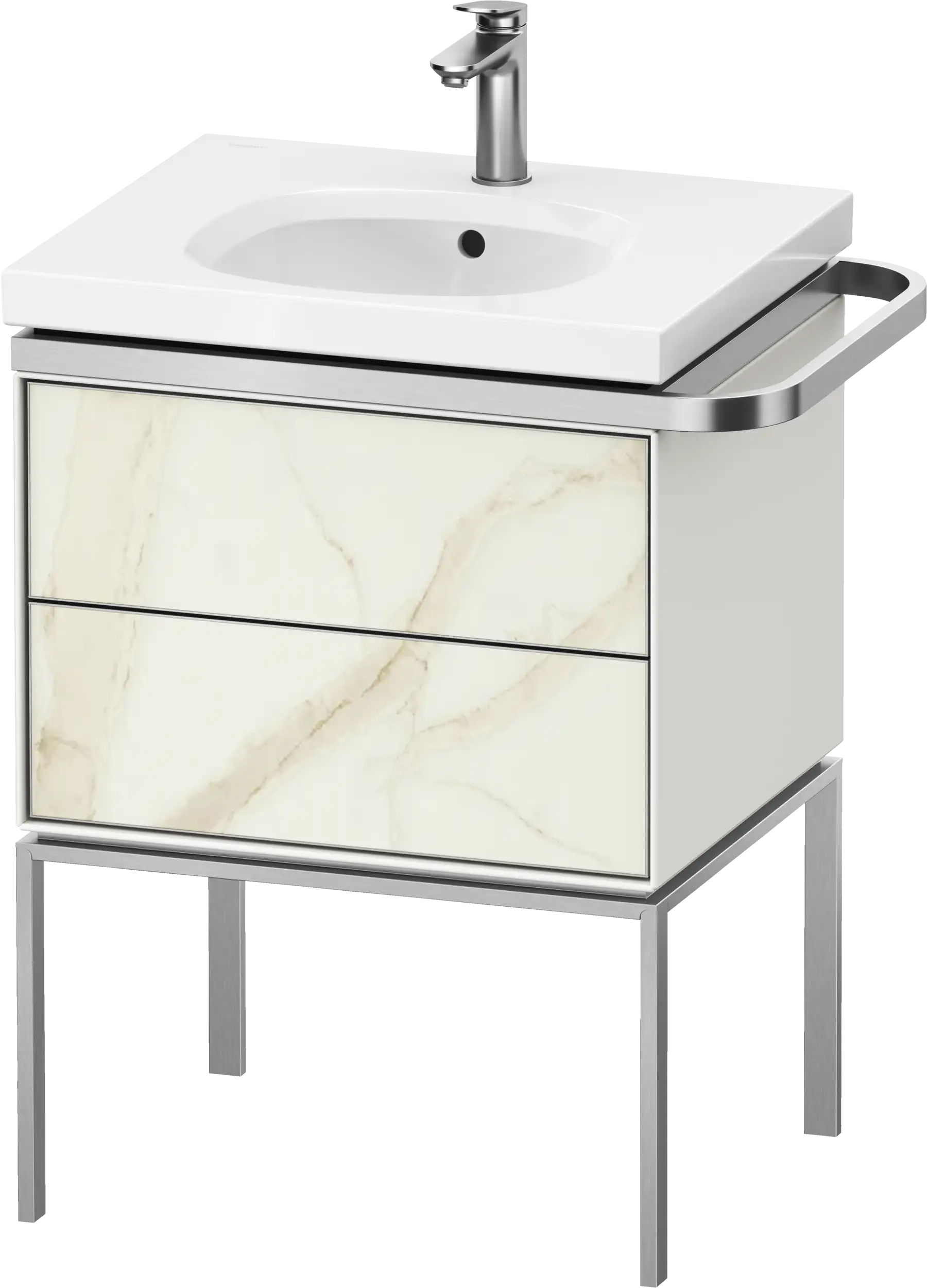 Duravit Aurena 23'' Wall Mount Two Drawer Single Vanity Cabinet White, Sink Sold Separately