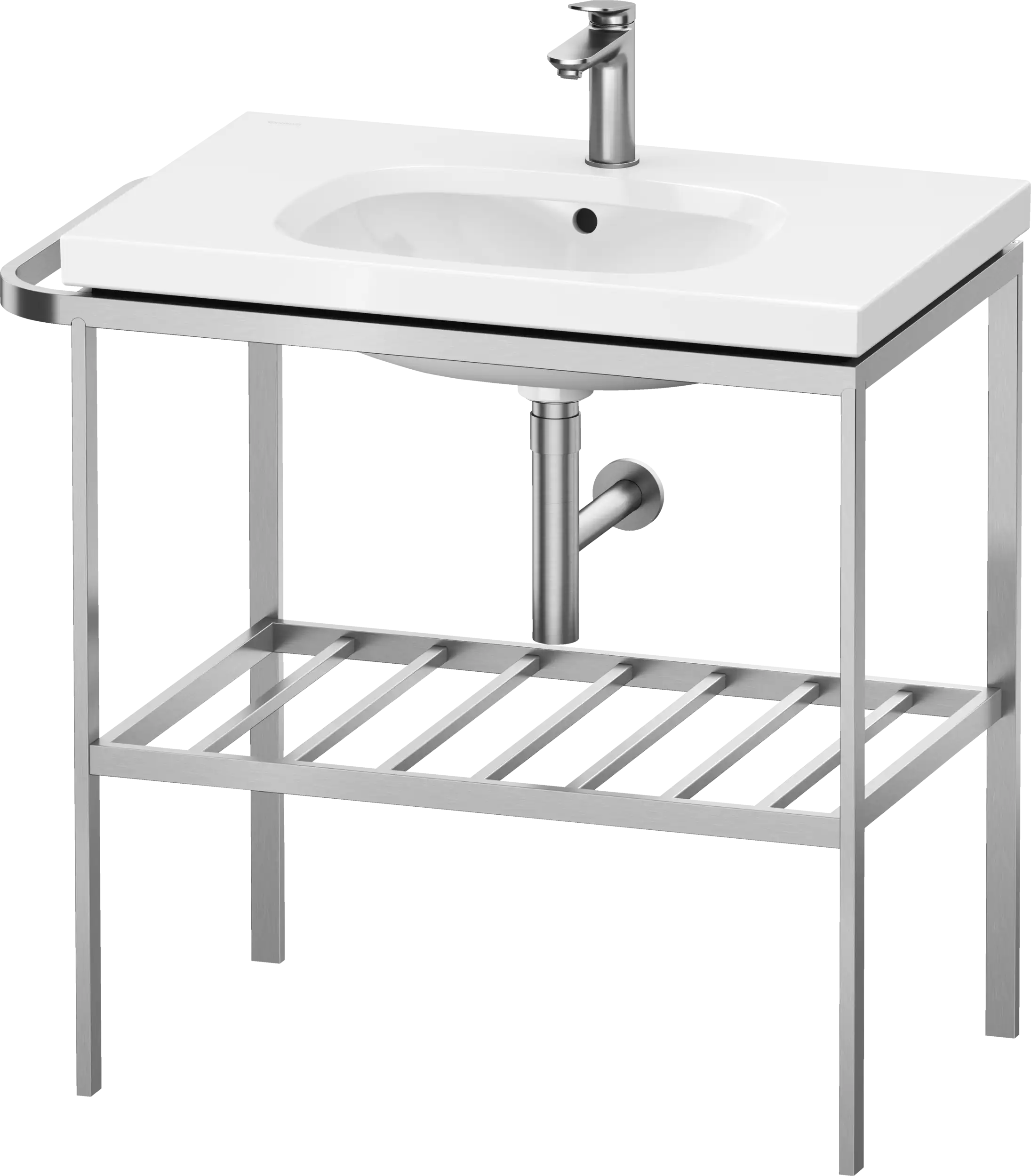 Duravit Aurena 30 7/8'' x 31 5/8'' Console in Brushed Stainless Steel