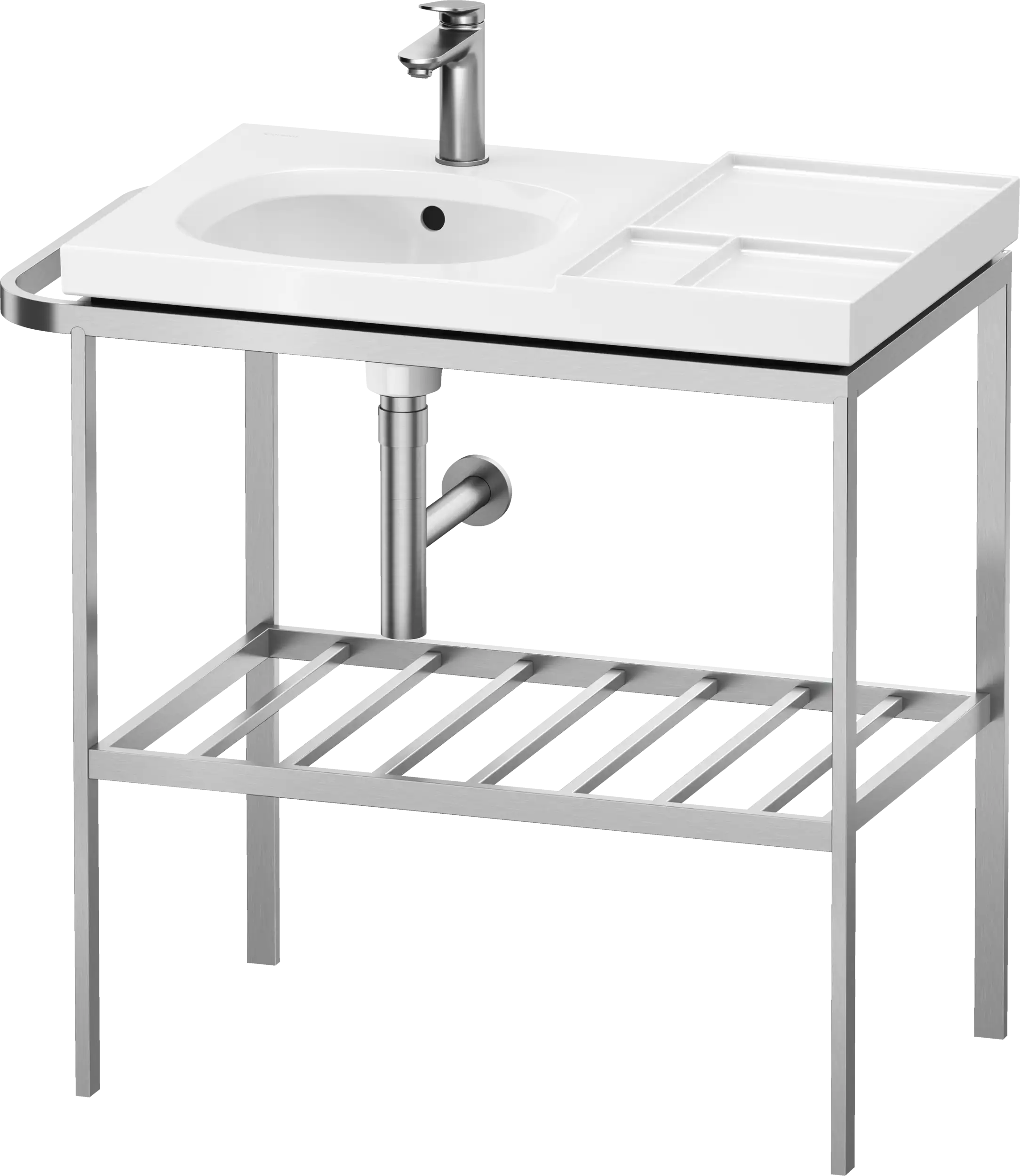 Duravit Aurena 30 7/8'' x 31 5/8'' Console in Brushed Stainless Steel