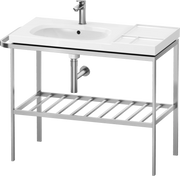 Duravit Aurena 38 3/4'' x 31 5/8'' Console in Brushed Stainless Steel