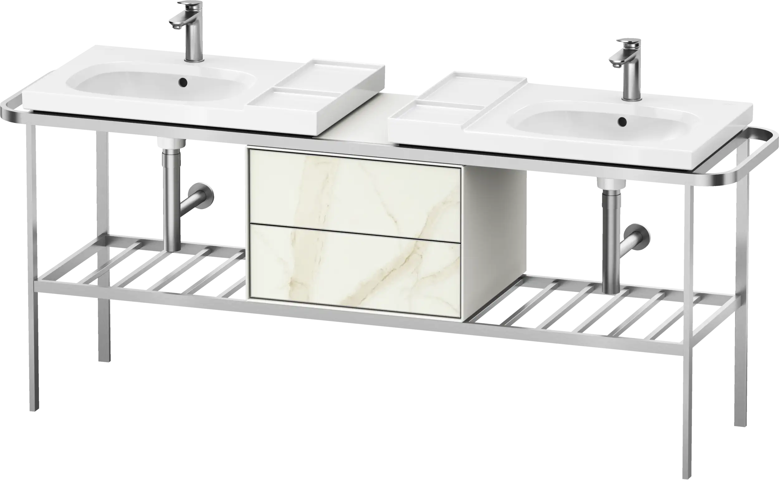 Duravit Aurena 77 1/2'' x 31 5/8'' Console in Brushed Aluminum
