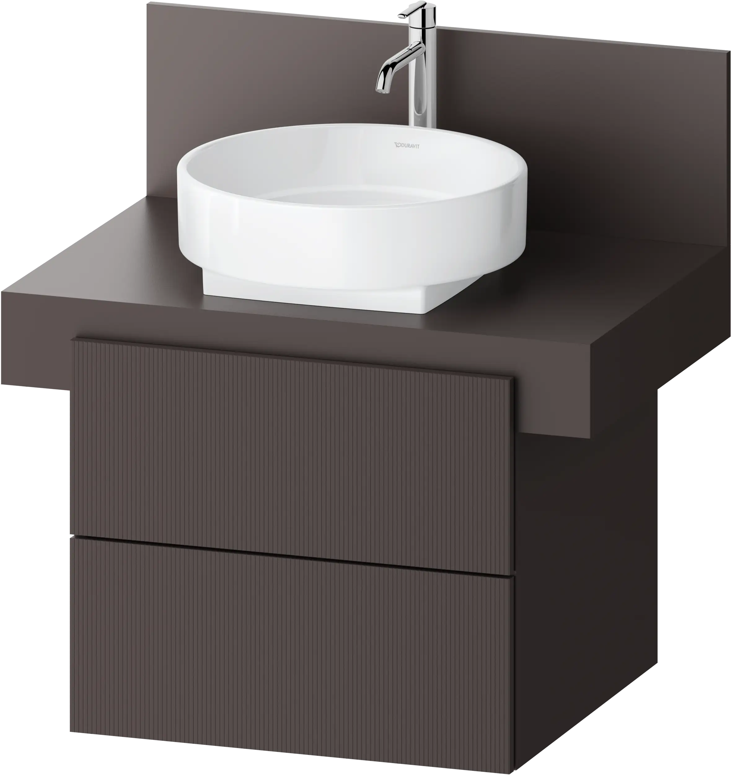 Balcoon 23 5/8'' Wall Mount Two Drawer Single Vanity Cabinet, Sink Sold Separately