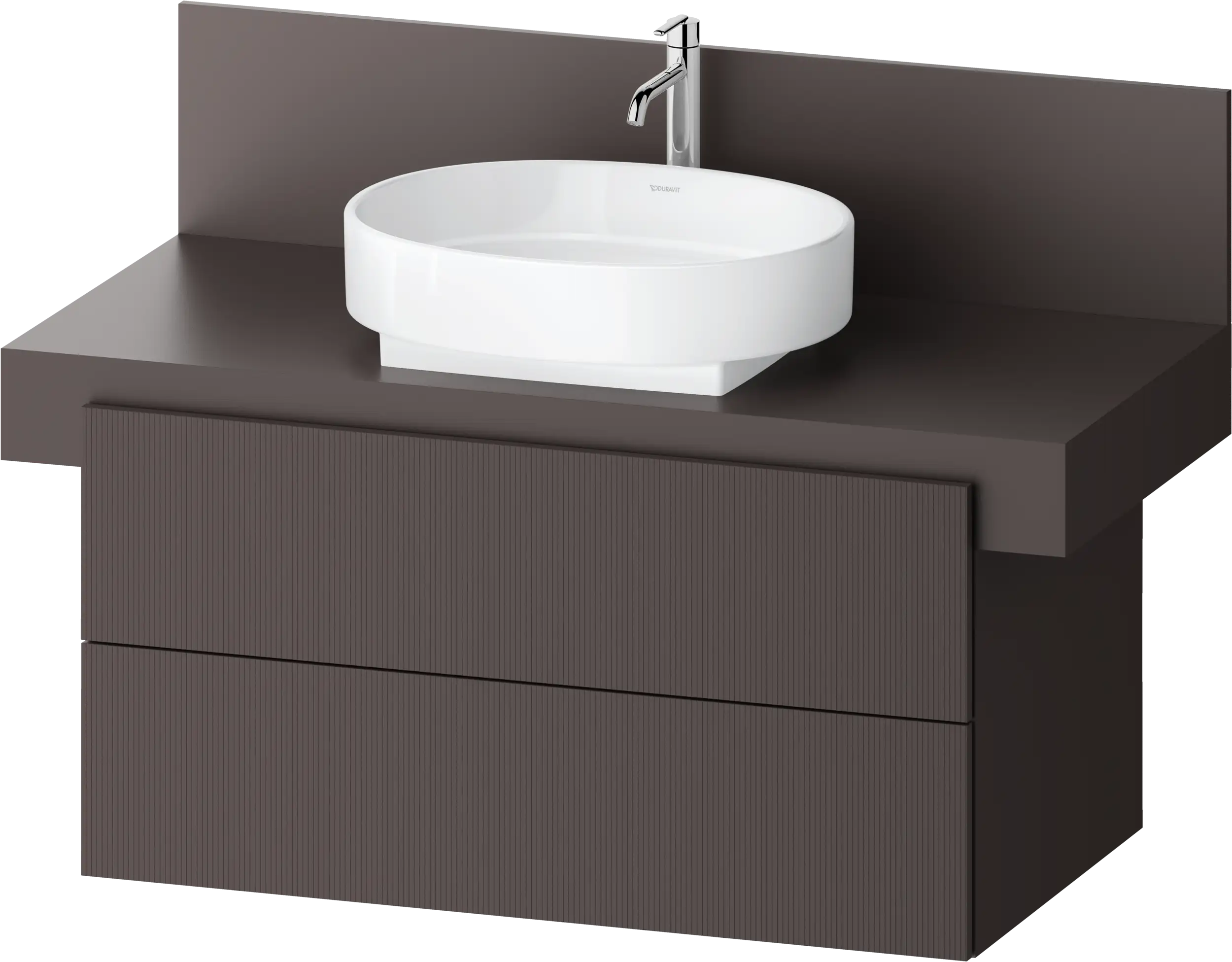Balcoon 39 3/8'' Wall Mount Two Drawer Single Vanity Cabinet, Sink Sold Separately