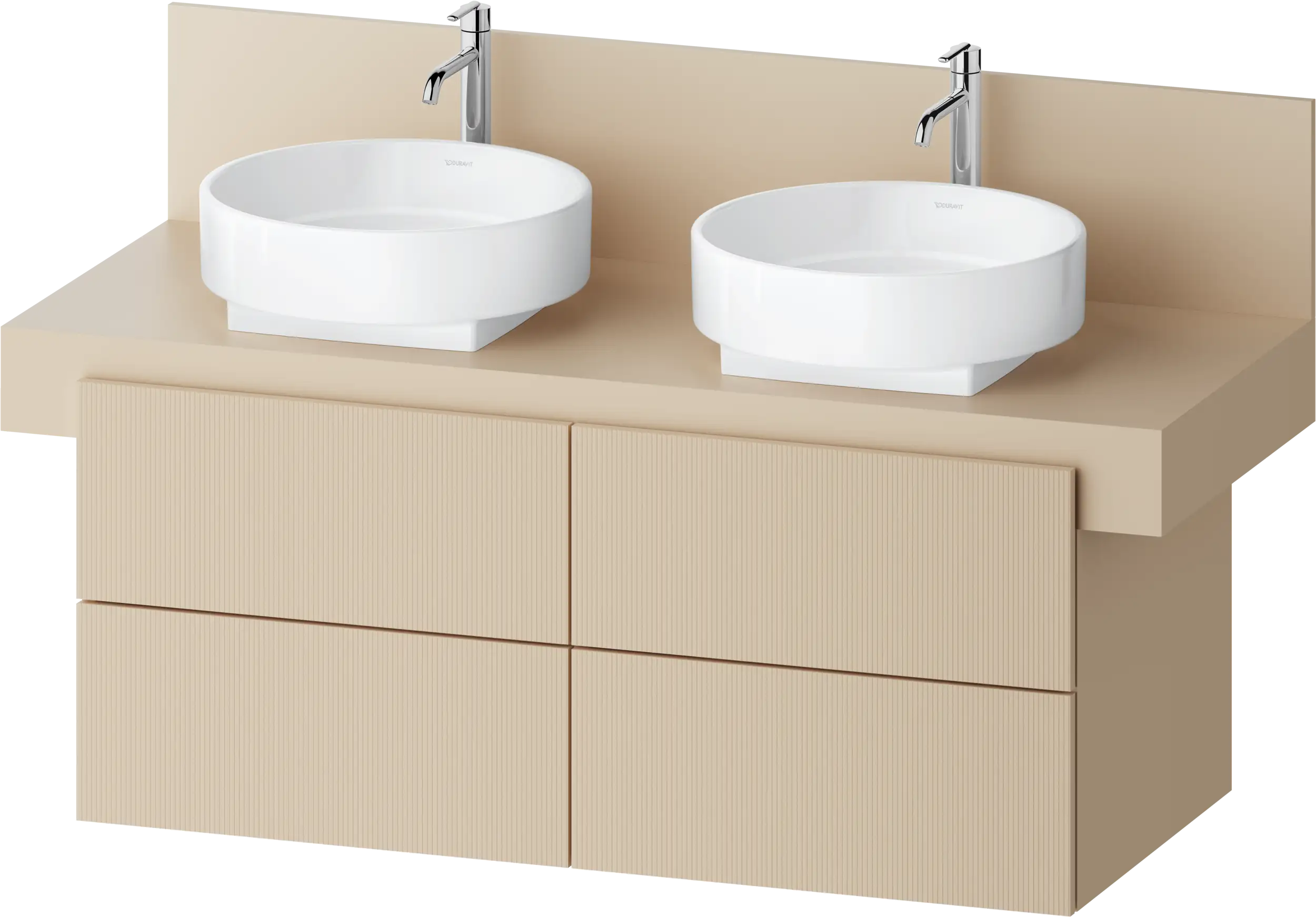 Balcoon 47 1/4'' Wall Mount Double Vanity Cabinet, Sink Sold Separately