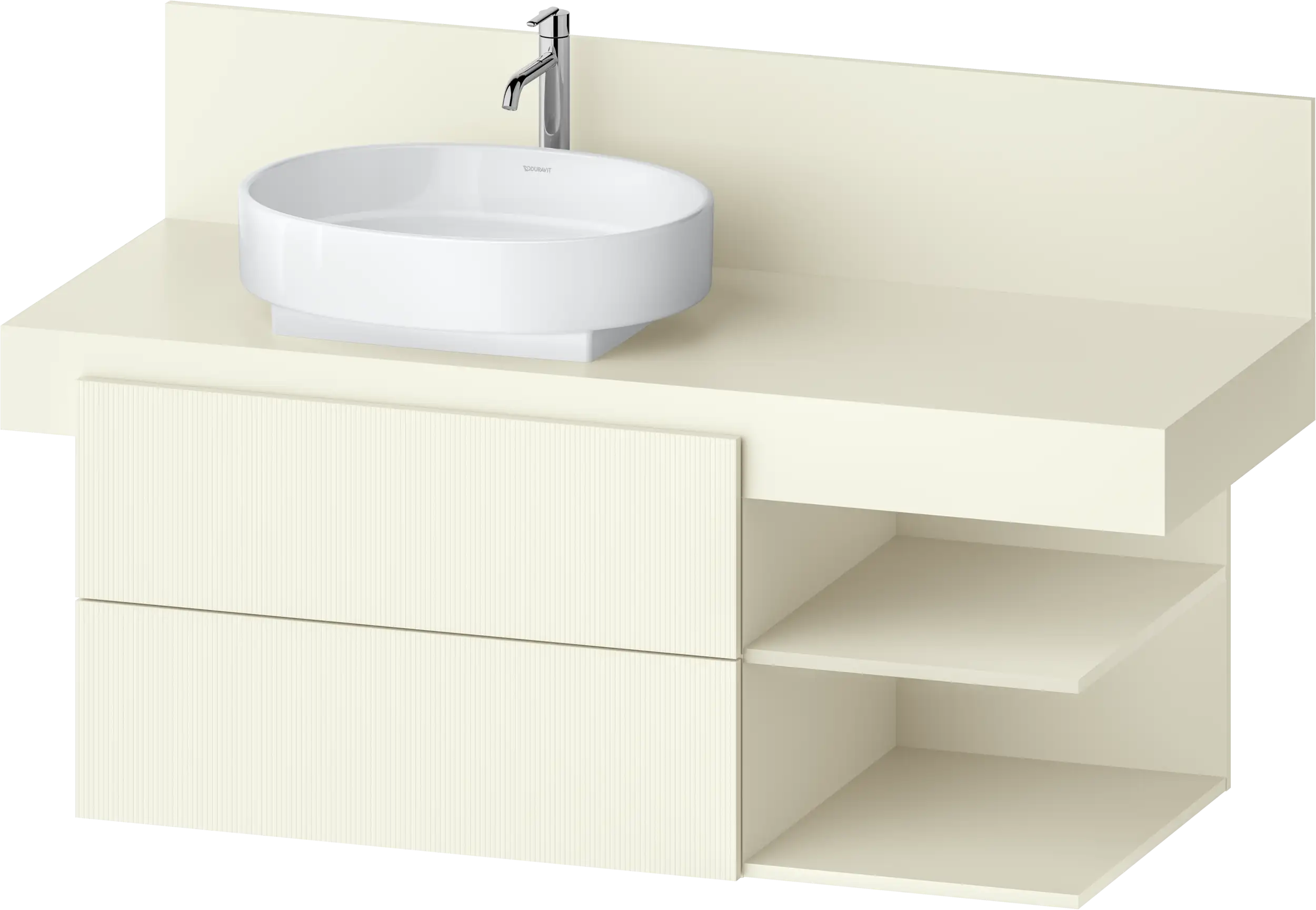 Balcoon 47 1/4'' Wall Mount Two Drawer Single Vanity Cabinet, Sink Sold Separately