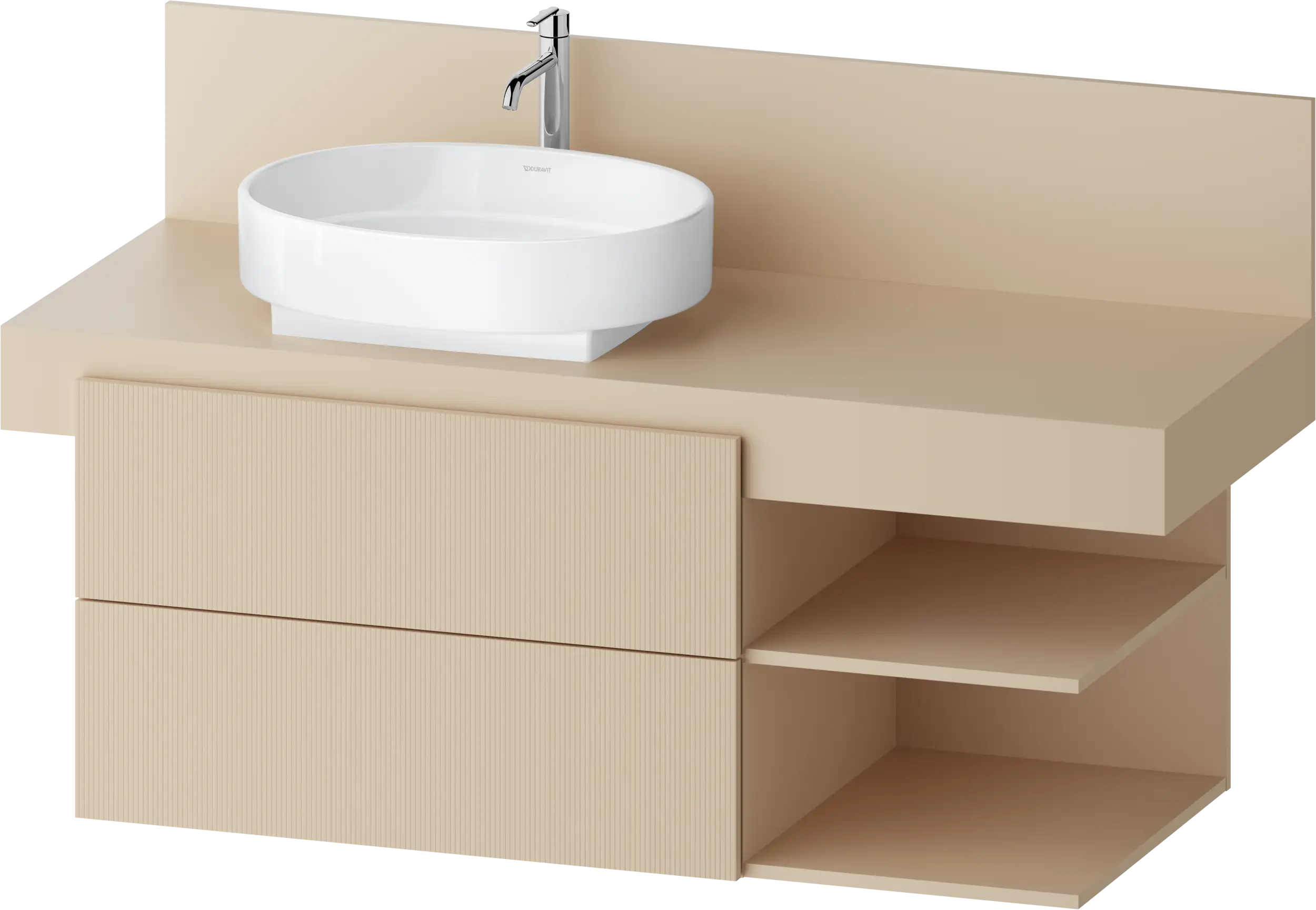 Balcoon 47 1/4'' Wall Mount Two Drawer Single Vanity Cabinet, Sink Sold Separately