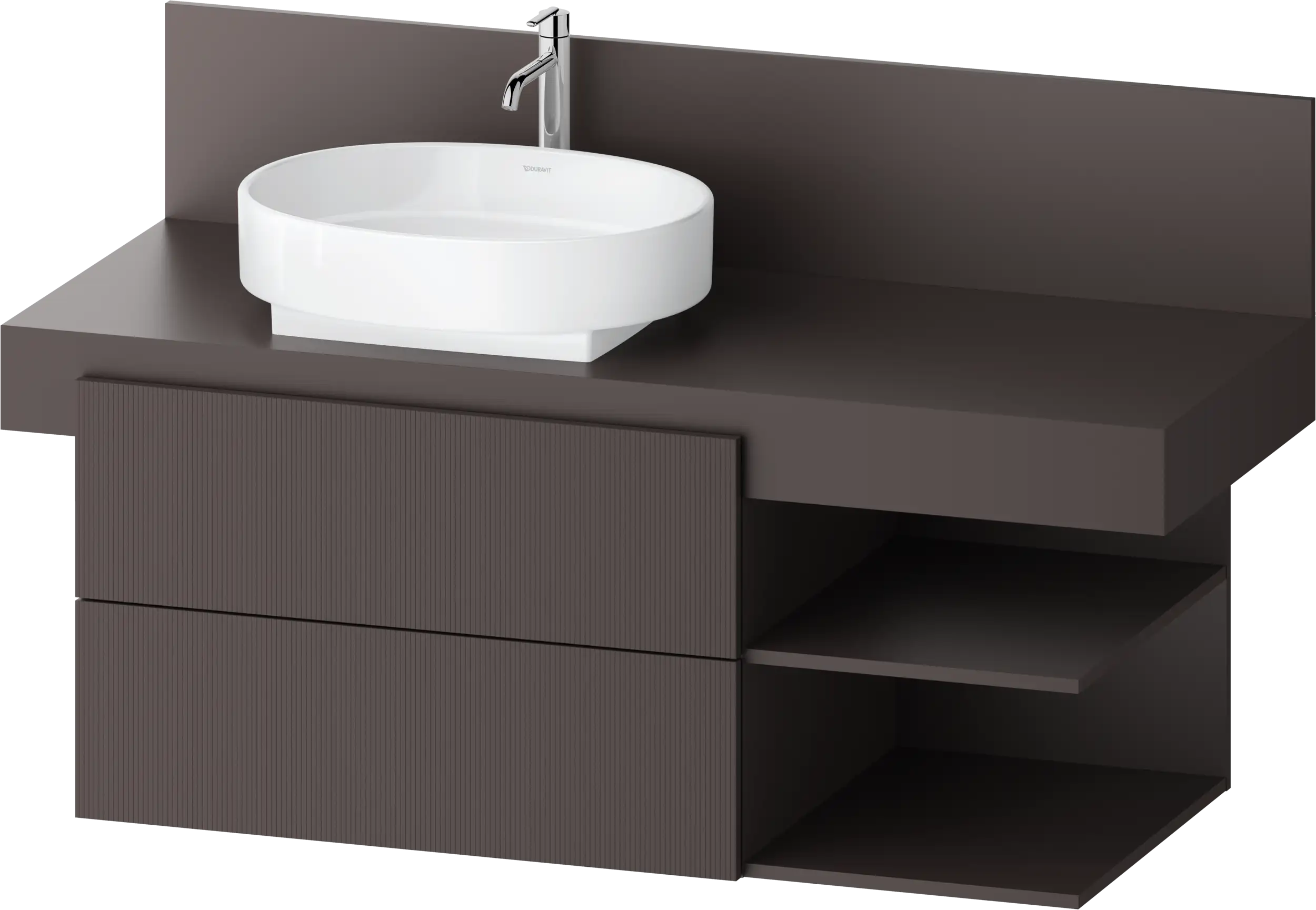 Balcoon 47 1/4'' Wall Mount Two Drawer Single Vanity Cabinet, Sink Sold Separately
