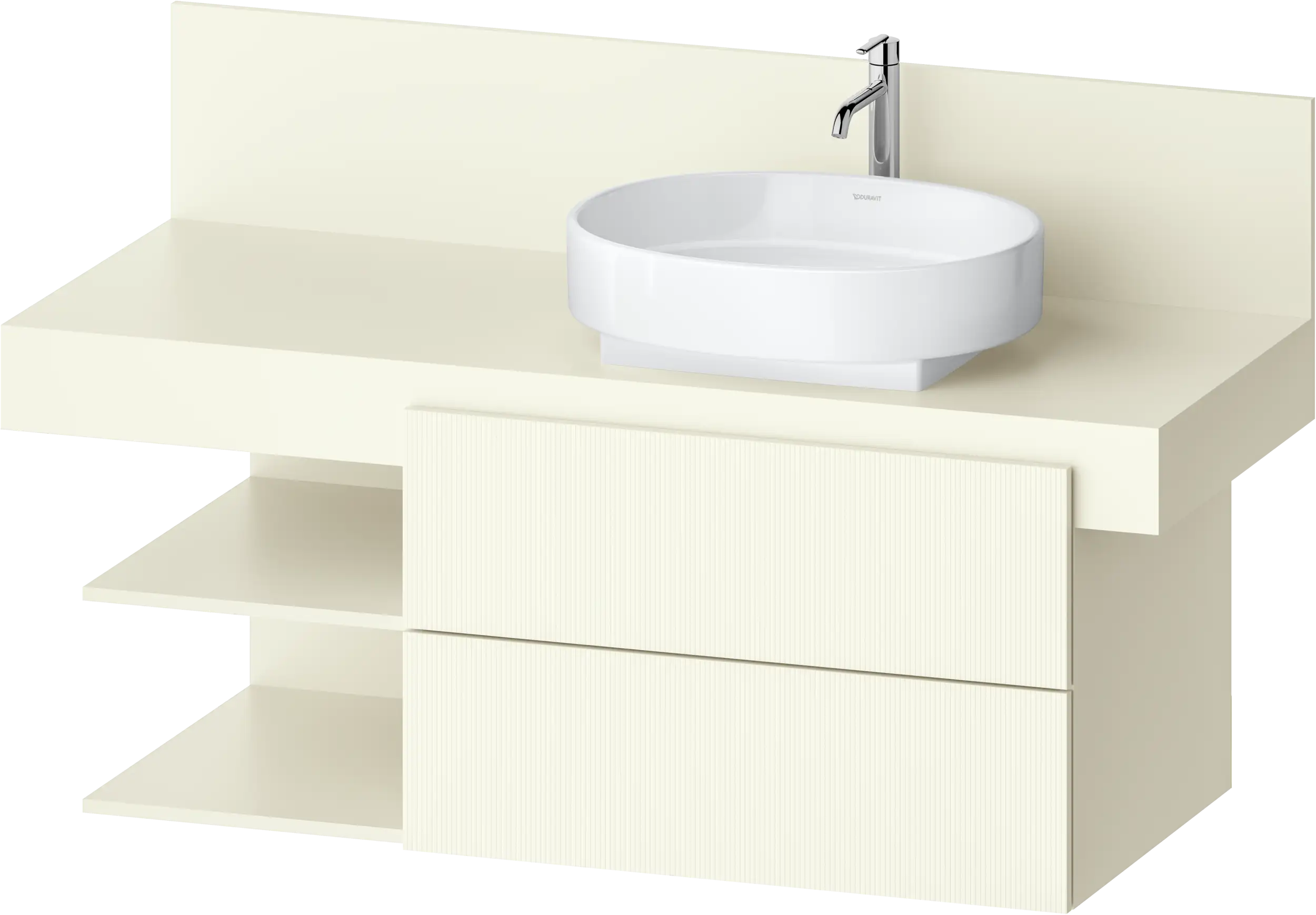 Balcoon 47 1/4'' Wall Mount Two Drawer Single Vanity Cabinet, Sink Sold Separately