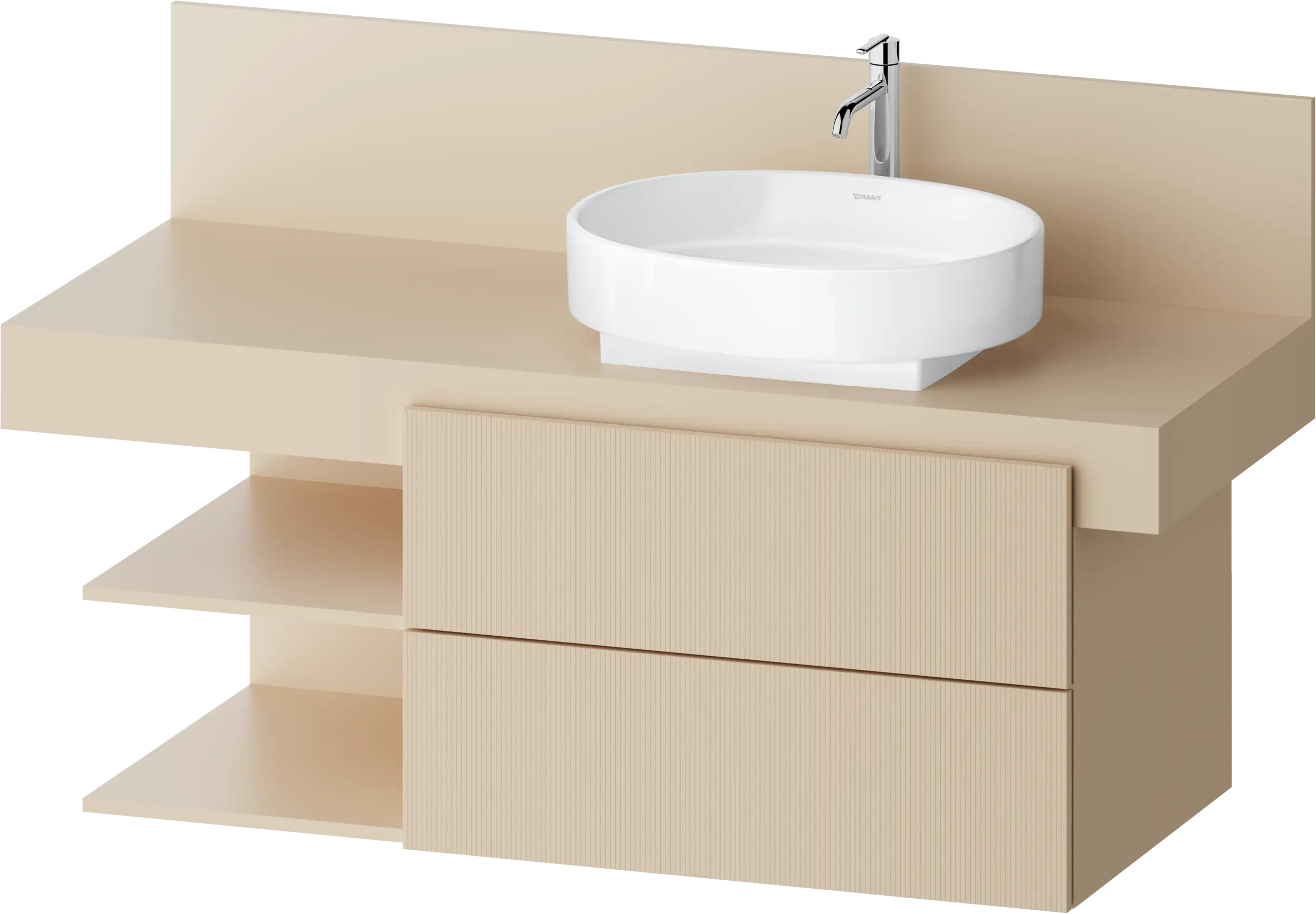 Balcoon 47 1/4'' Wall Mount Two Drawer Single Vanity Cabinet, Sink Sold Separately