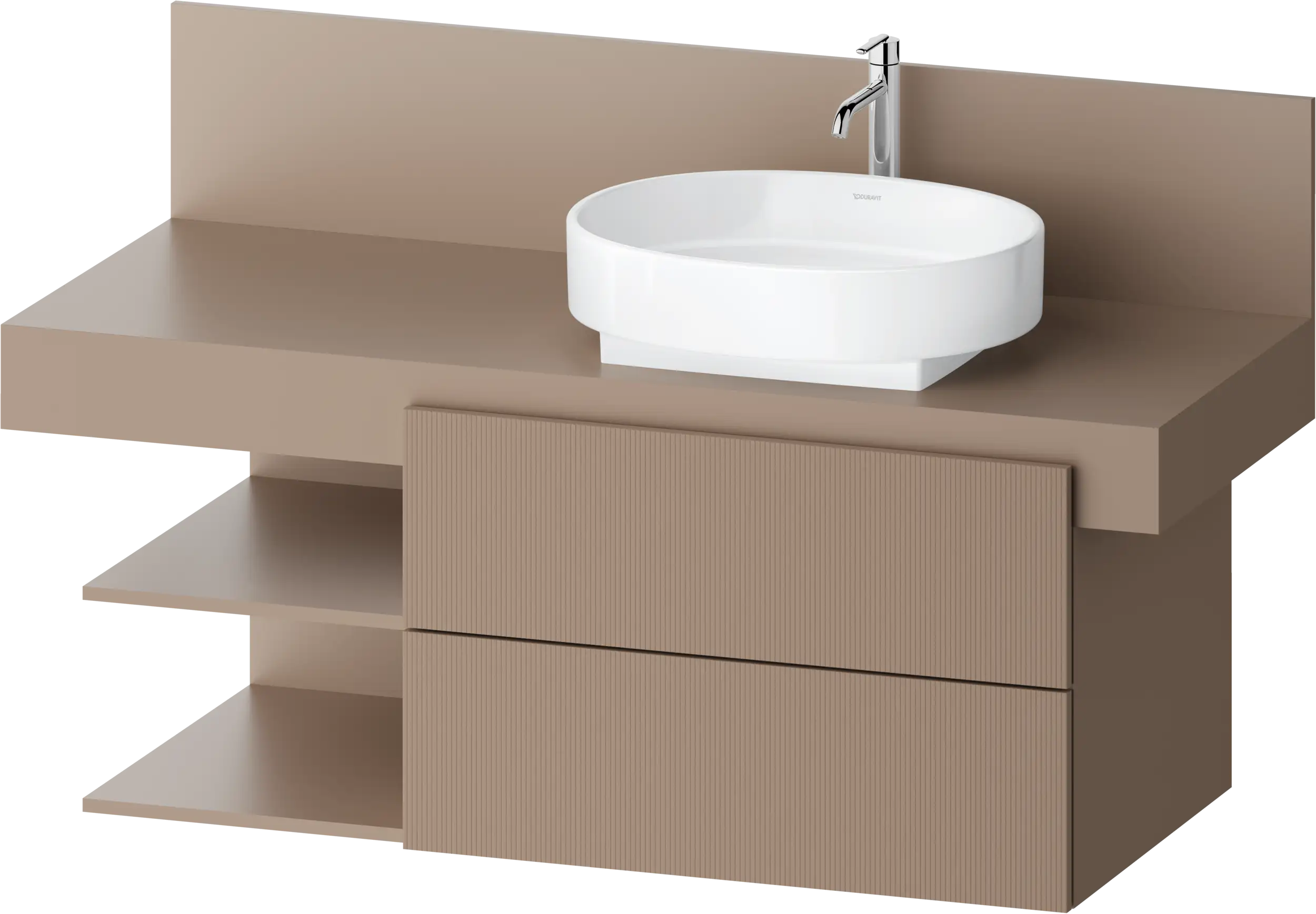 Balcoon 47 1/4'' Wall Mount Two Drawer Single Vanity Cabinet, Sink Sold Separately