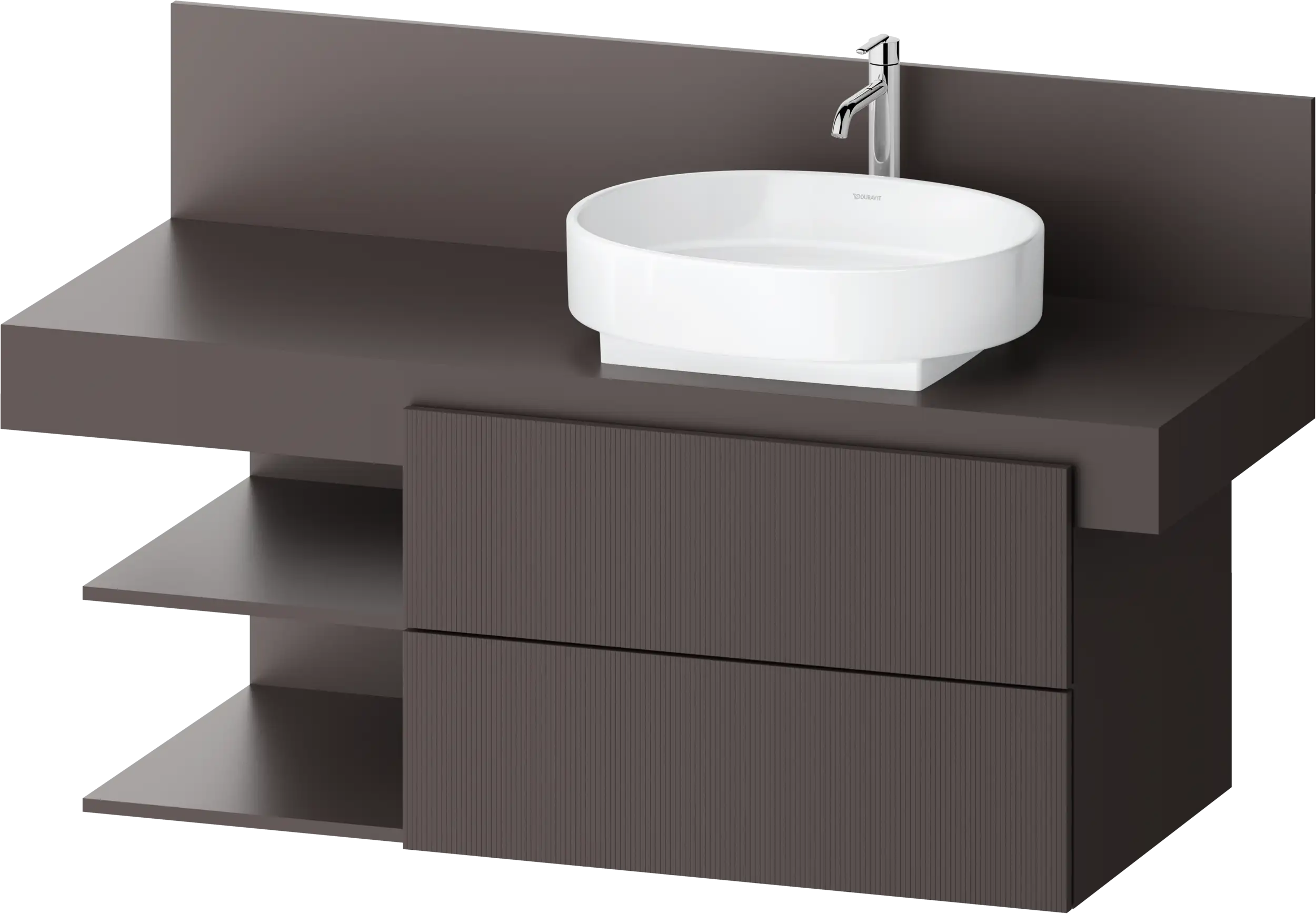 Balcoon 47 1/4'' Wall Mount Two Drawer Single Vanity Cabinet, Sink Sold Separately