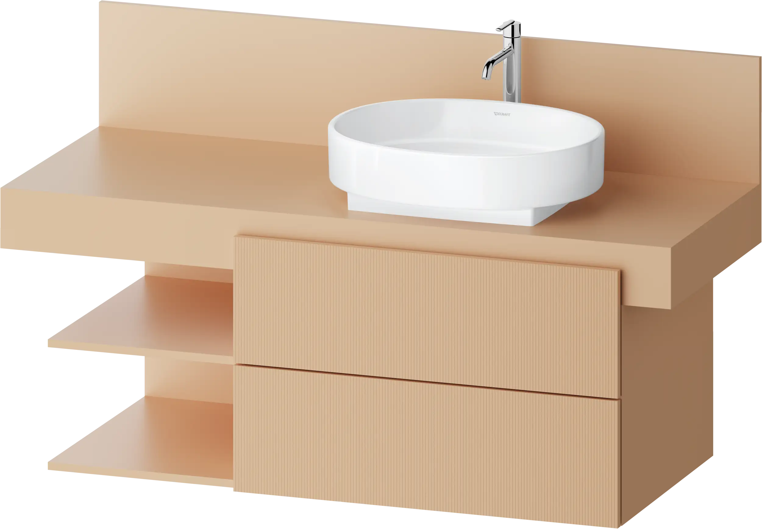 Balcoon 47 1/4'' Wall Mount Two Drawer Single Vanity Cabinet, Sink Sold Separately