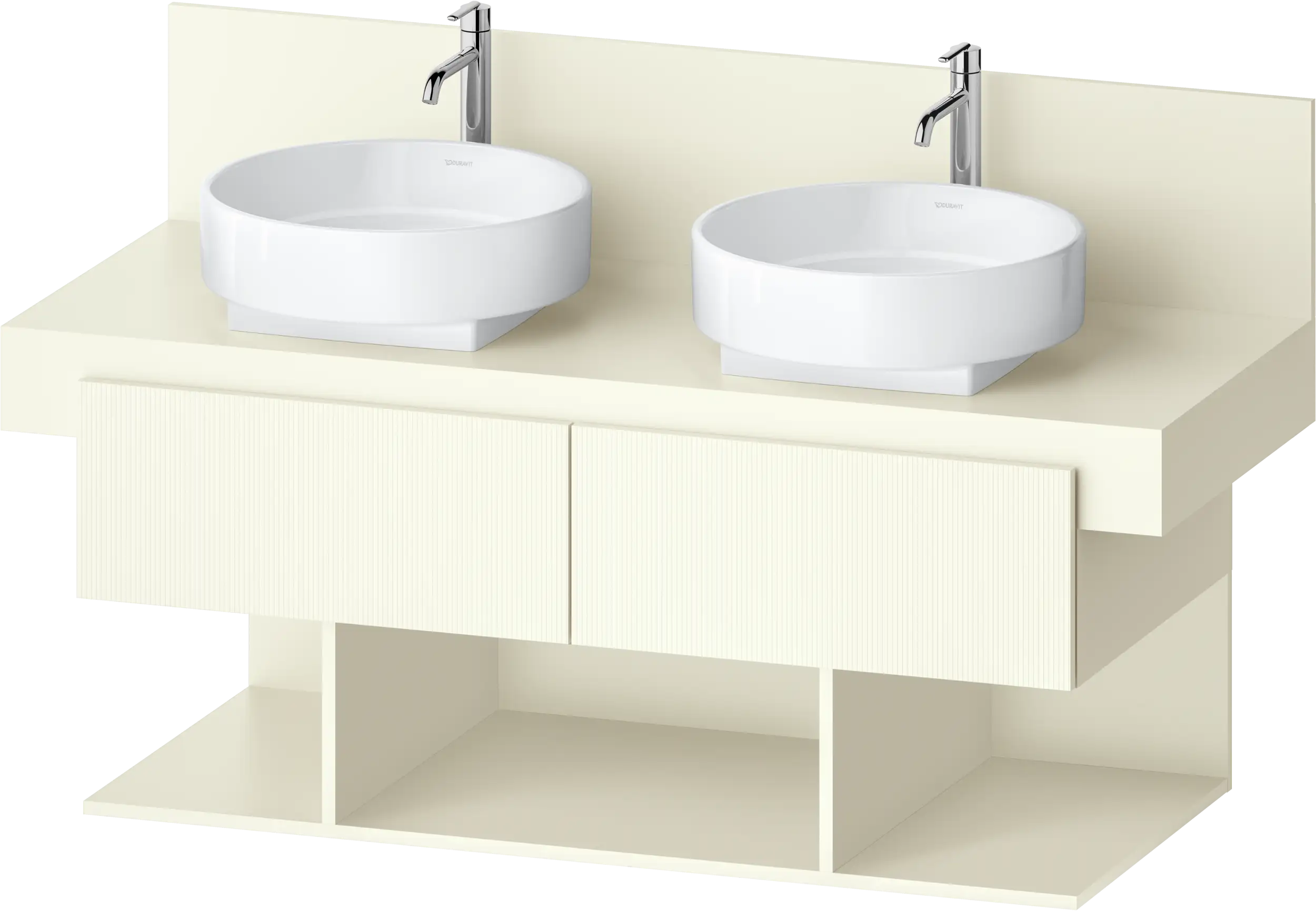 Balcoon 47 1/4'' Wall Mount Two Drawer Double Vanity Cabinet, Sink Sold Separately