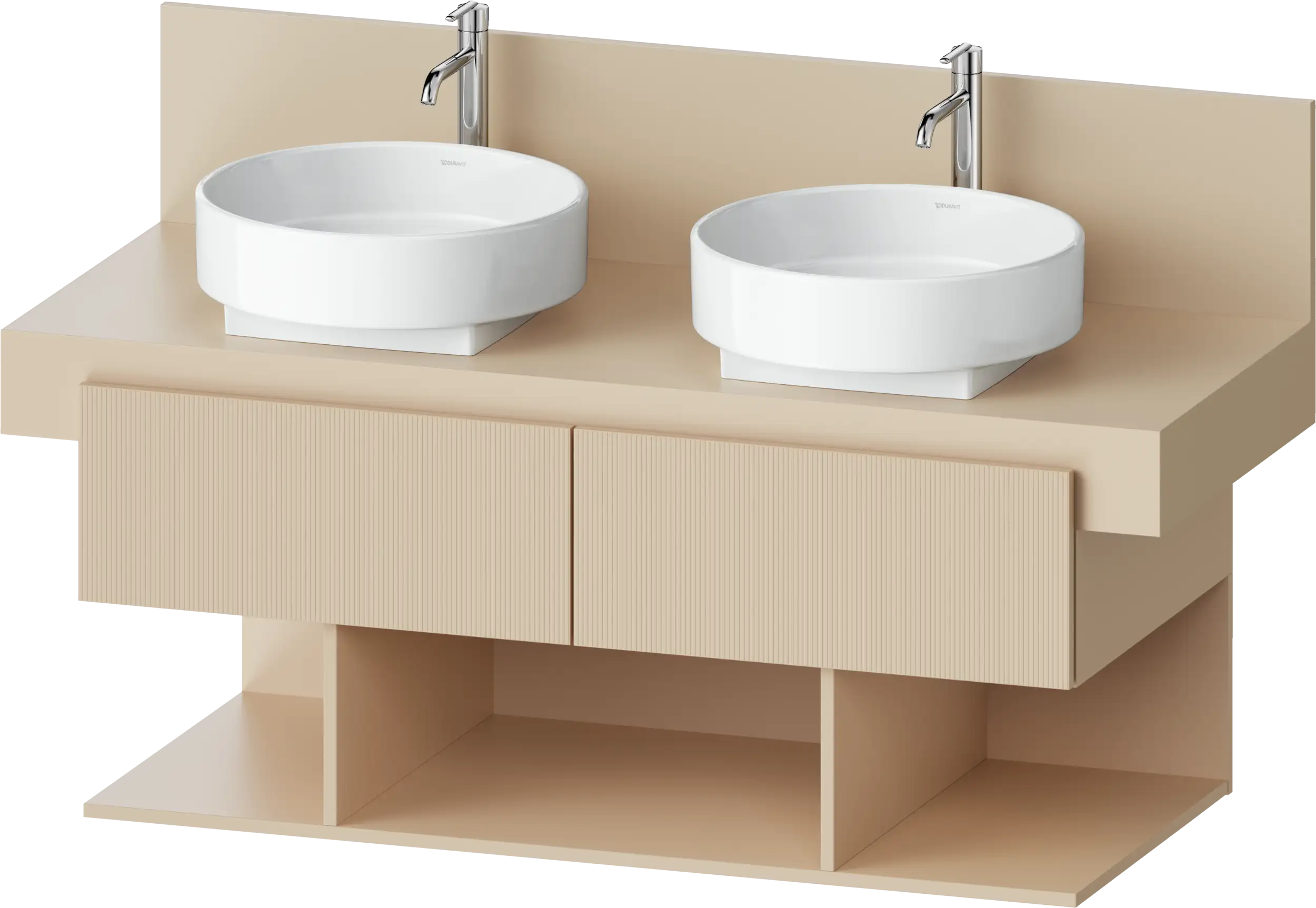 Balcoon 47 1/4'' Wall Mount Two Drawer Double Vanity Cabinet, Sink Sold Separately