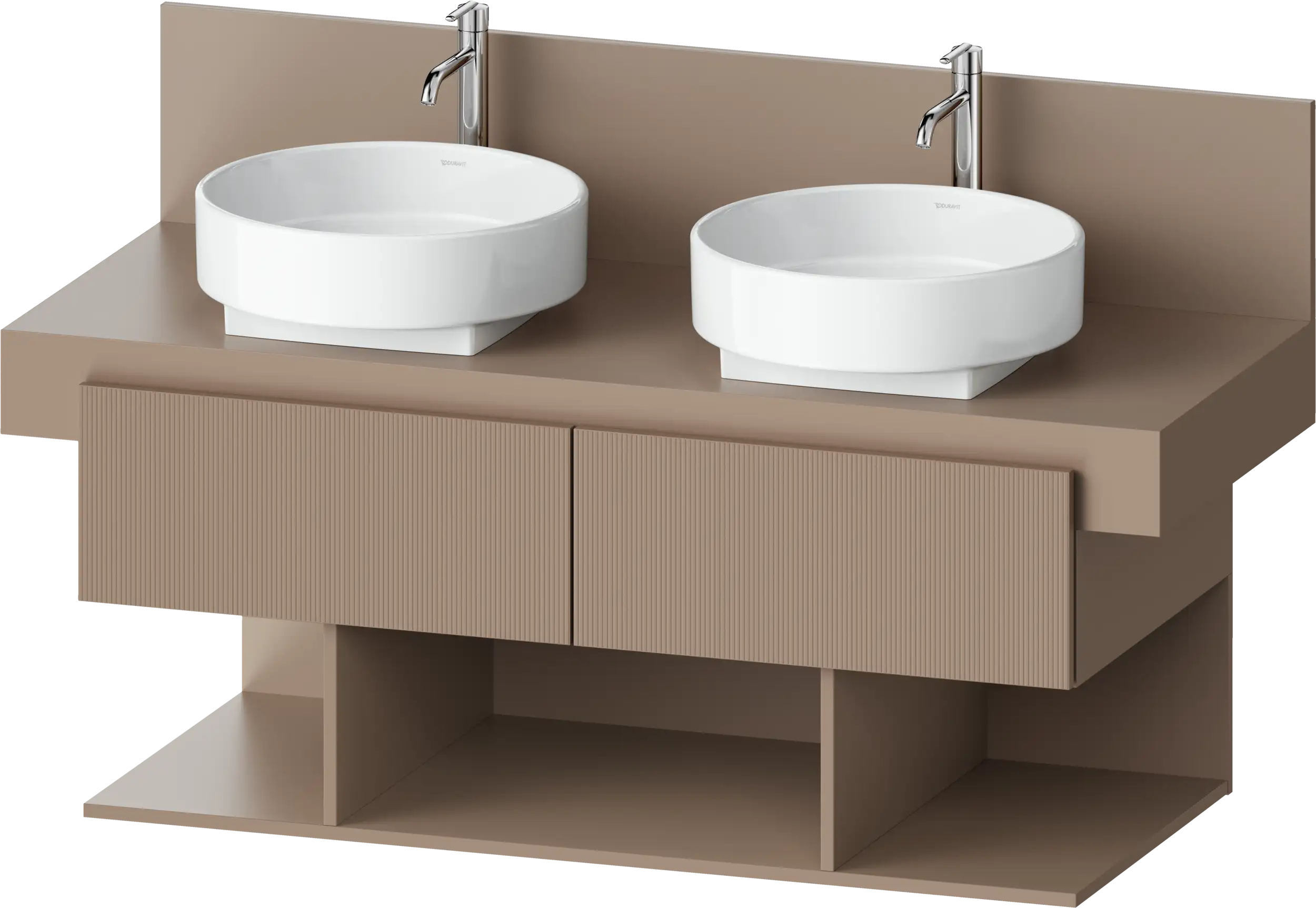 Balcoon 47 1/4'' Wall Mount Two Drawer Double Vanity Cabinet, Sink Sold Separately
