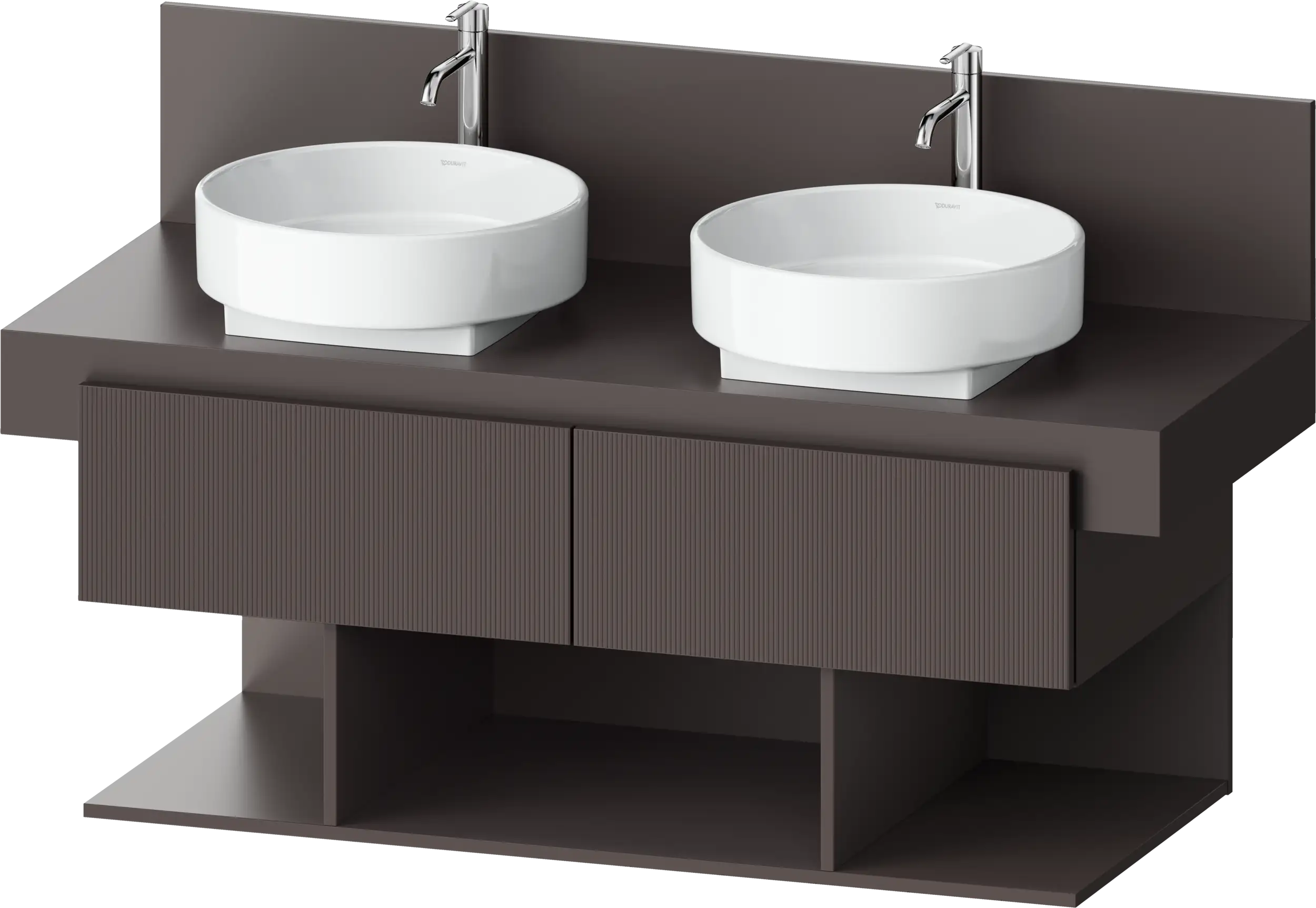 Balcoon 47 1/4'' Wall Mount Two Drawer Double Vanity Cabinet, Sink Sold Separately