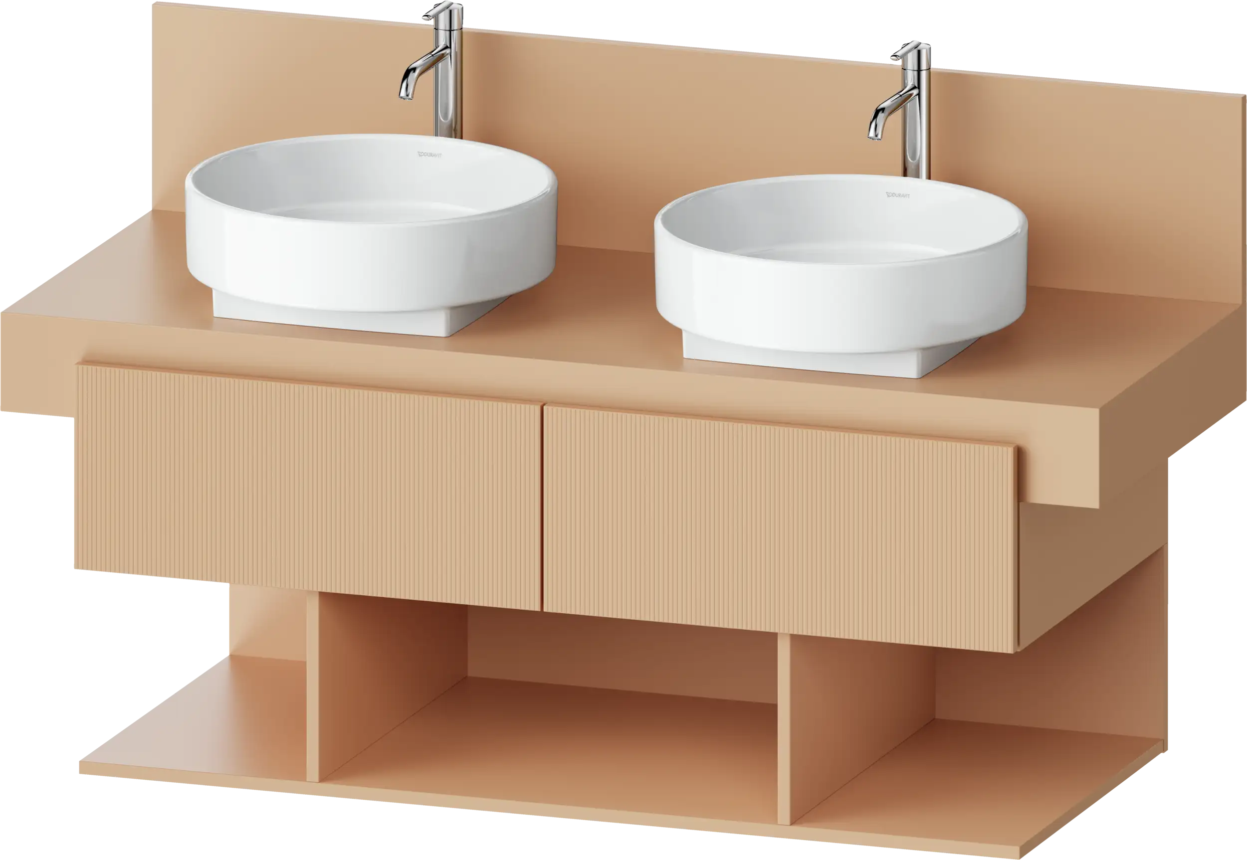 Balcoon 47 1/4'' Wall Mount Two Drawer Double Vanity Cabinet, Sink Sold Separately