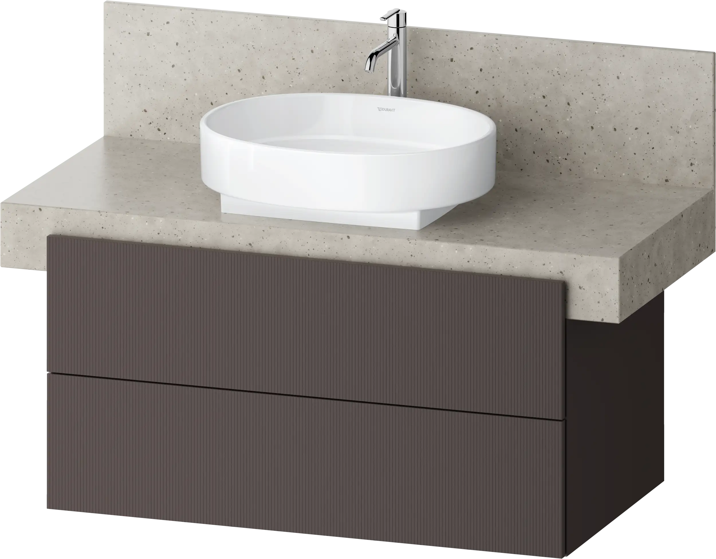 Balcoon 39 3/8'' Wall Mount Two Drawer Single Vanity Cabinet, Sink Sold Separately