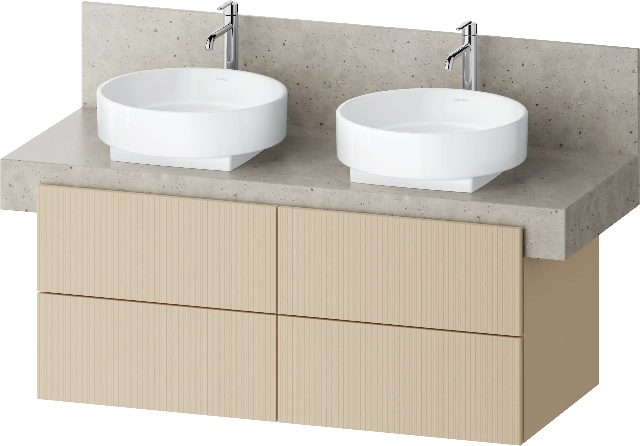 Balcoon 47 1/4'' Wall Mount Double Vanity Cabinet, Sink Sold Separately