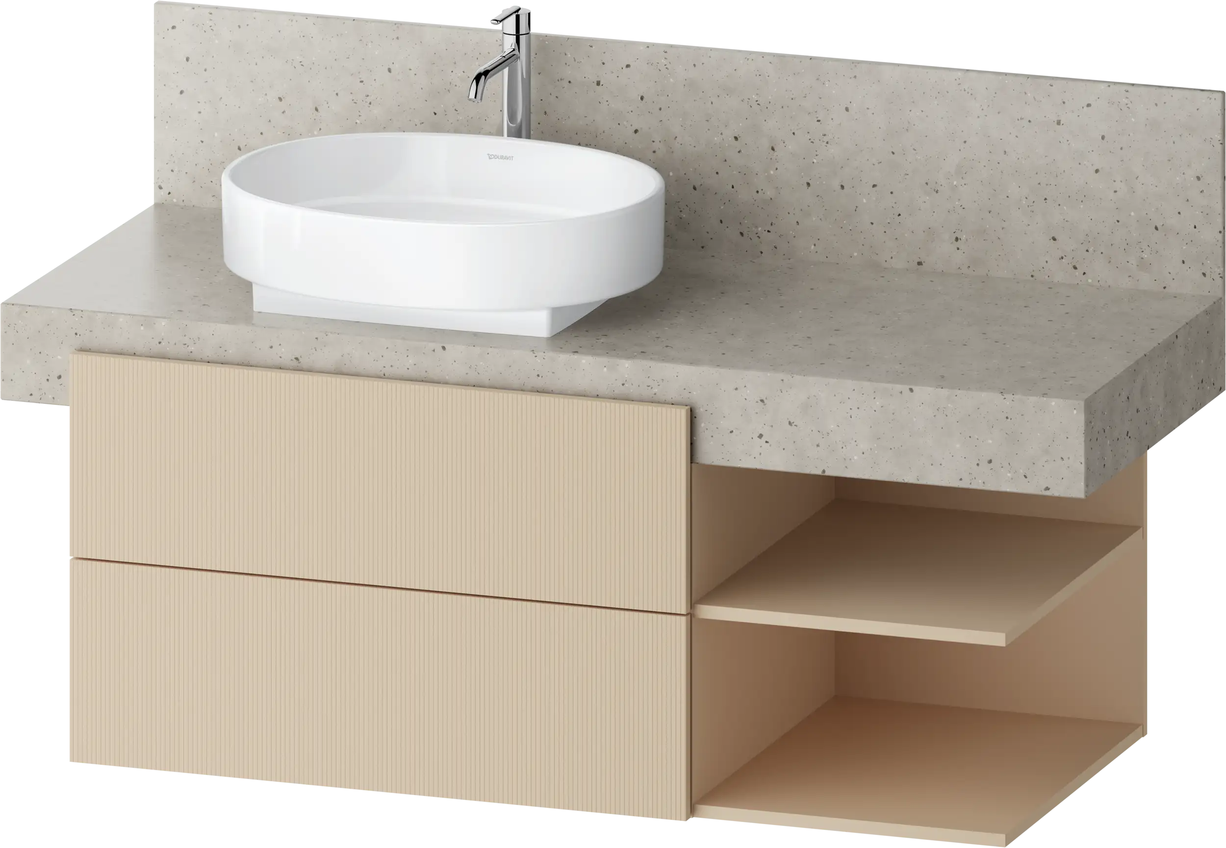 Balcoon 47 1/4'' Wall Mount Two Drawer Single Vanity Cabinet, Sink Sold Separately
