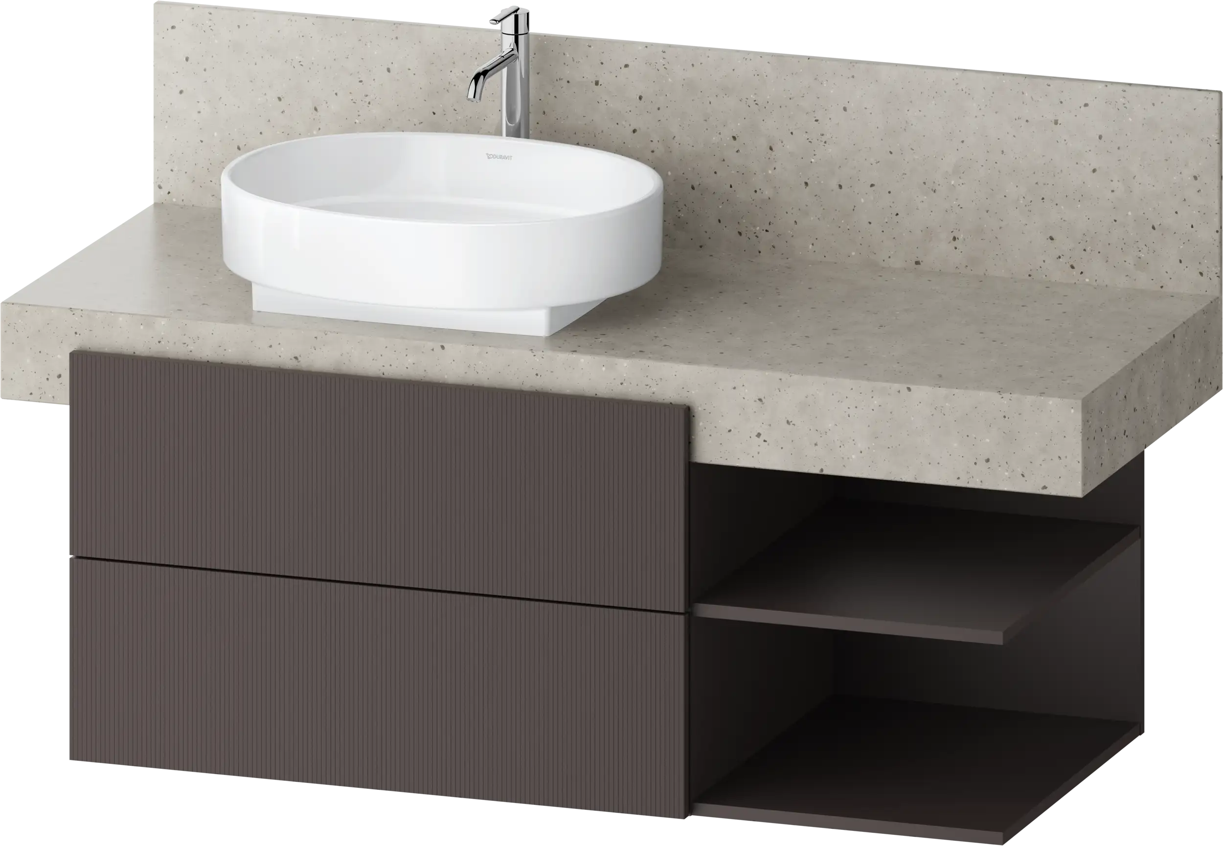 Balcoon 47 1/4'' Wall Mount Two Drawer Single Vanity Cabinet, Sink Sold Separately