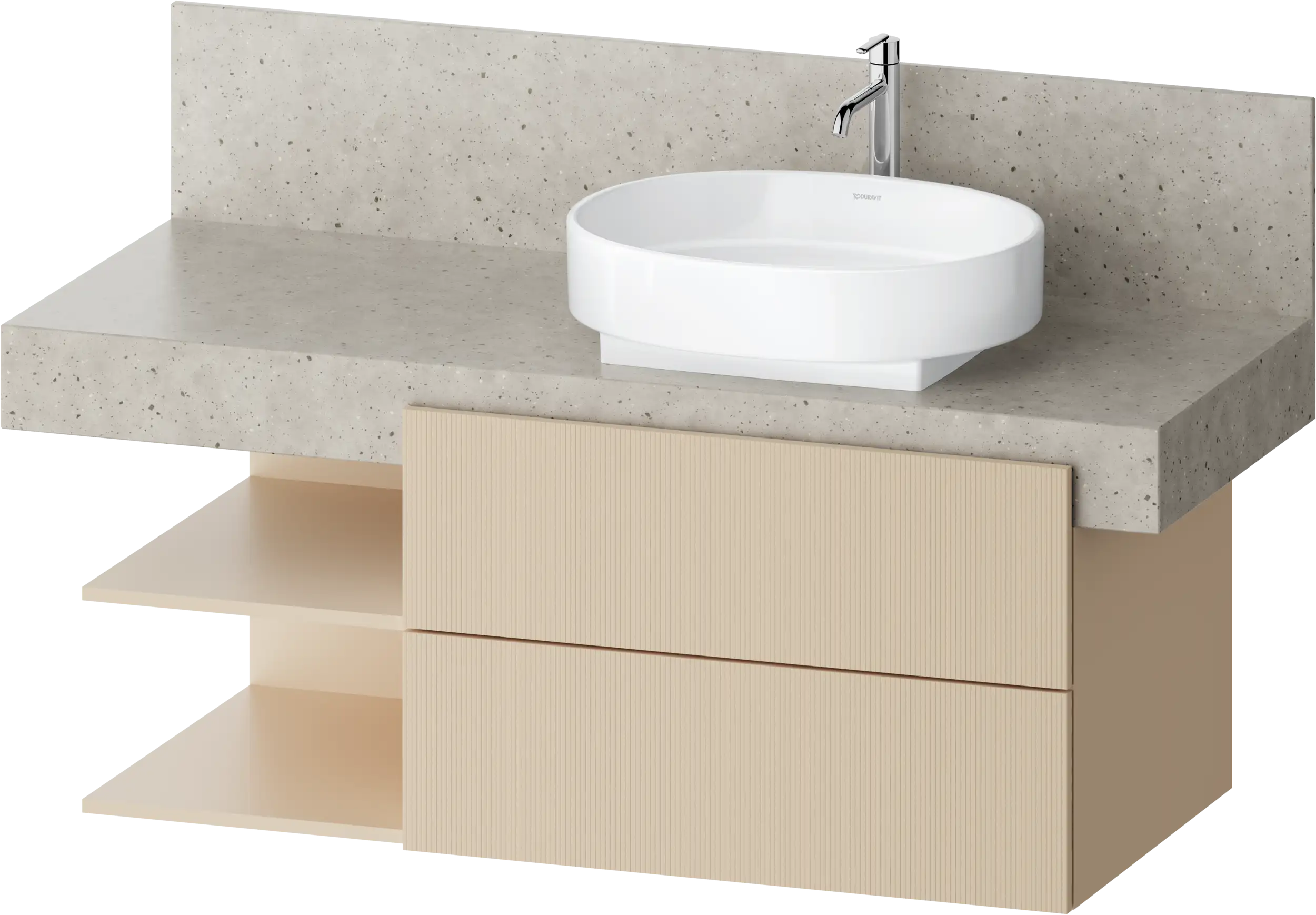 Balcoon 47 1/4'' Wall Mount Two Drawer Single Vanity Cabinet, Sink Sold Separately