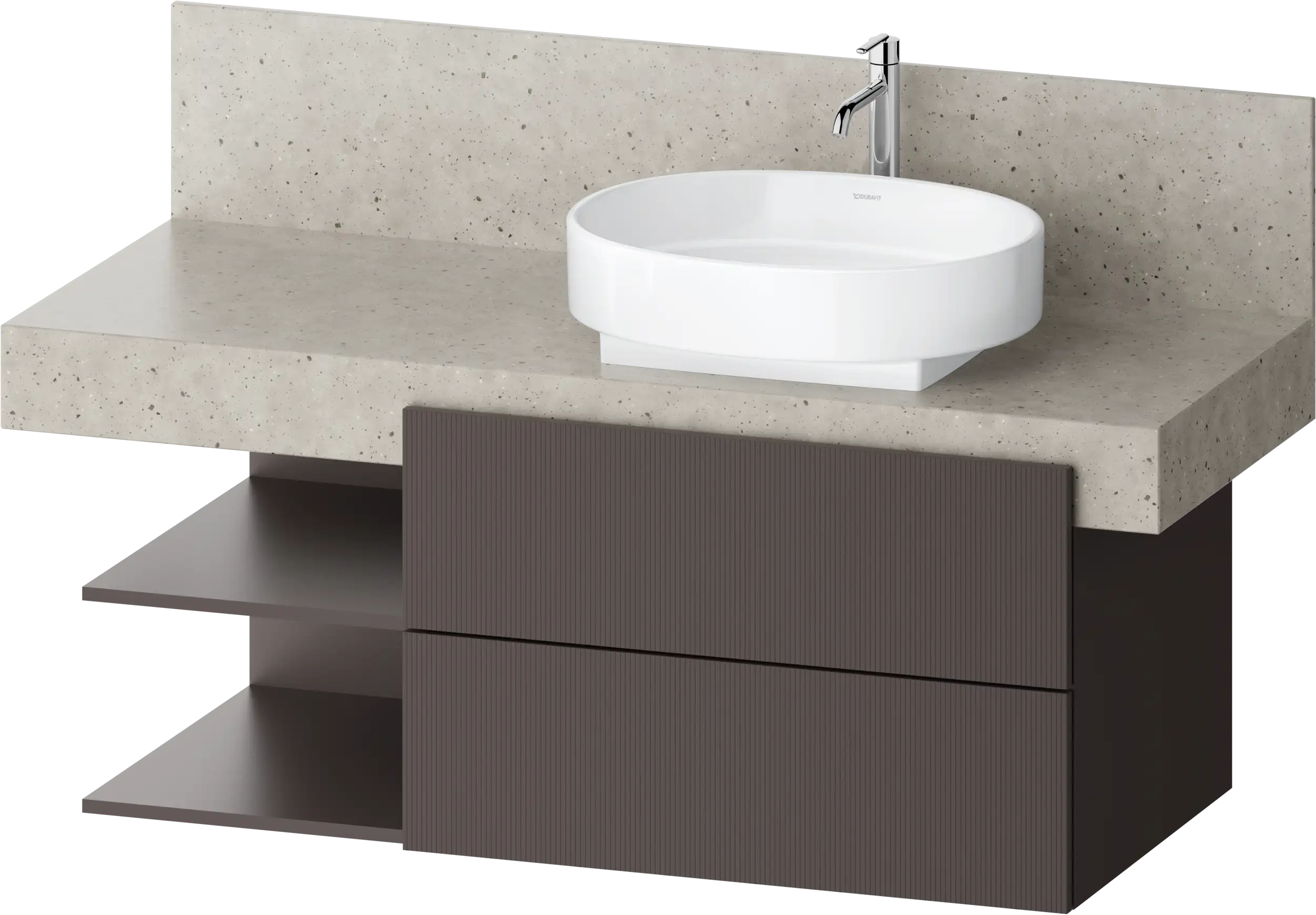 Balcoon 47 1/4'' Wall Mount Two Drawer Single Vanity Cabinet, Sink Sold Separately