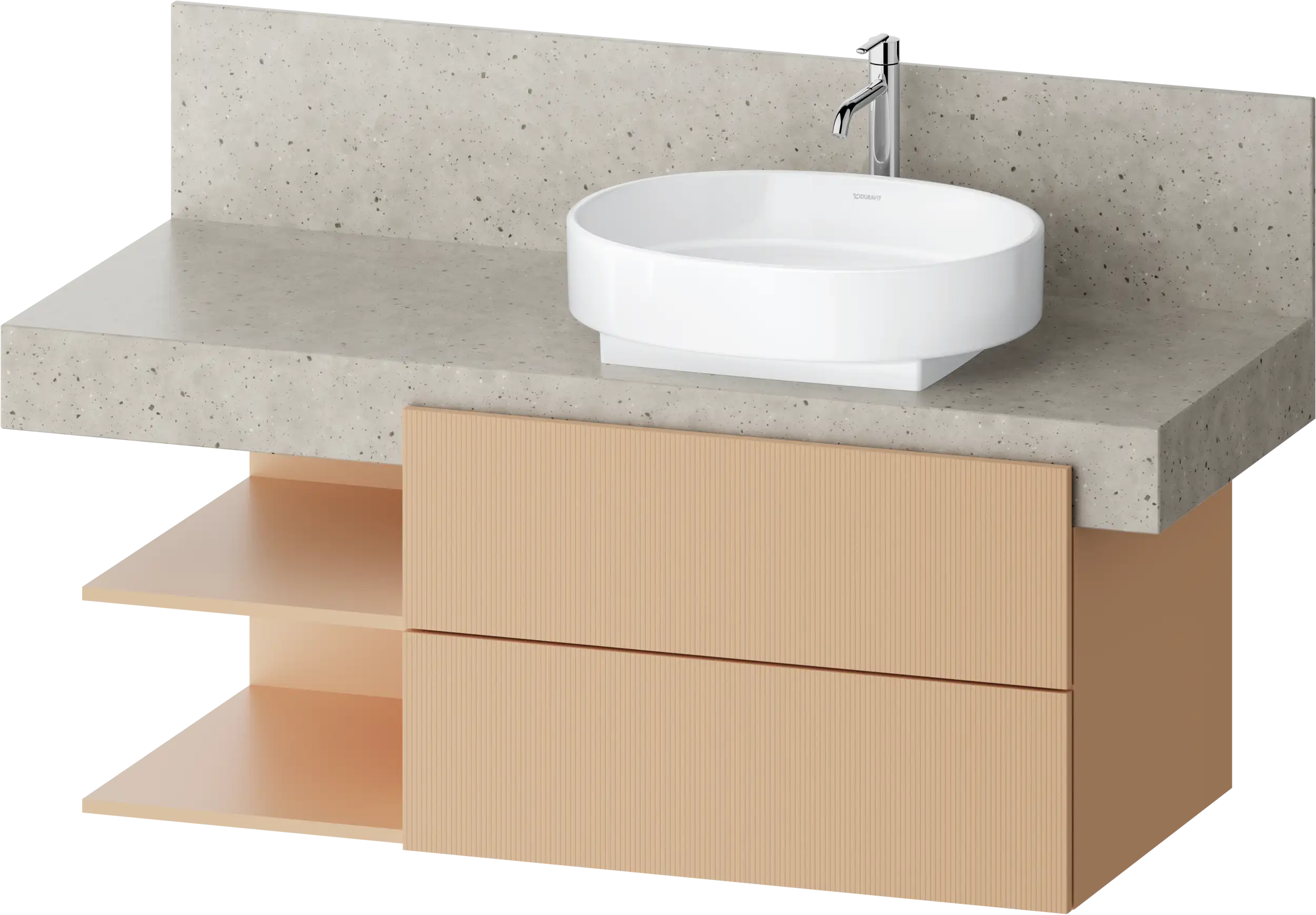 Balcoon 47 1/4'' Wall Mount Two Drawer Single Vanity Cabinet, Sink Sold Separately