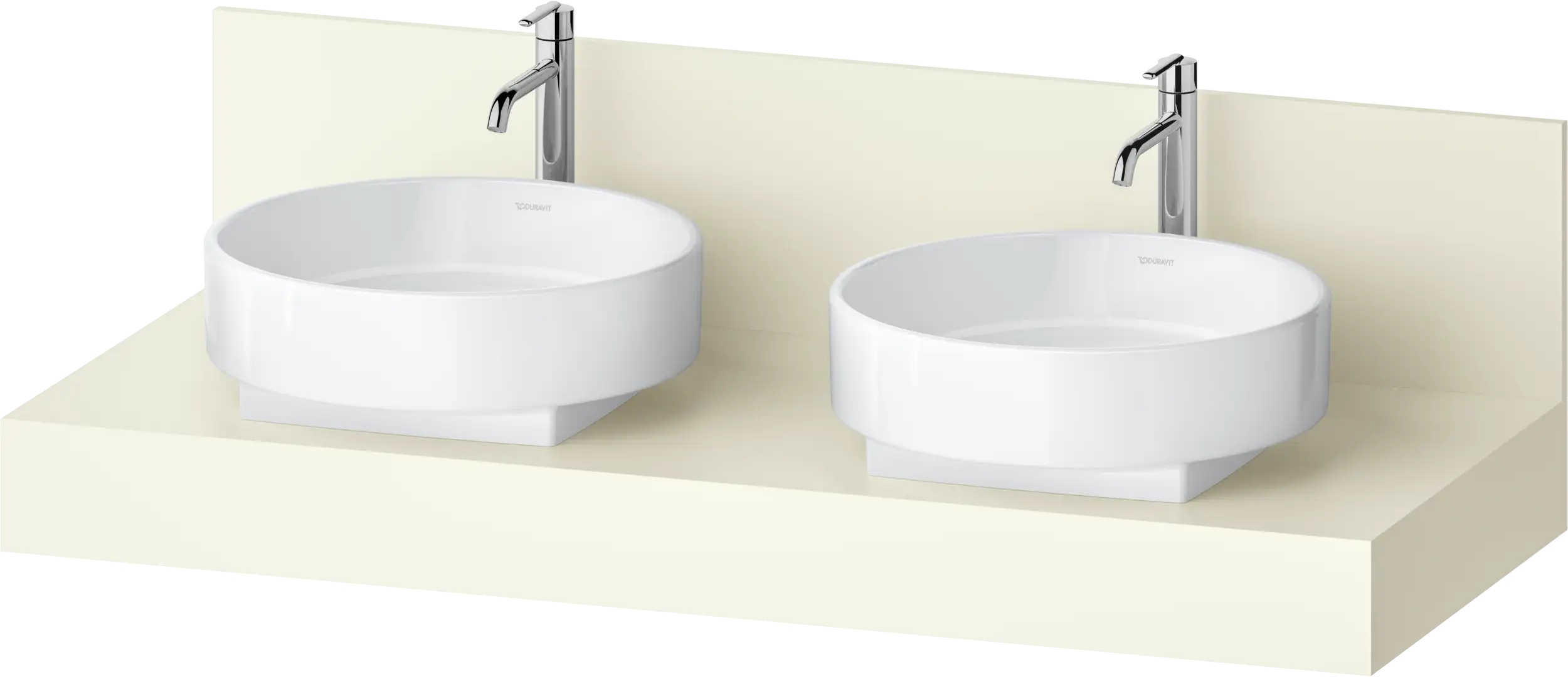 Balcoon 24 1/2'' Wall Mount Engineered Wood, with Two Sink Cutouts
