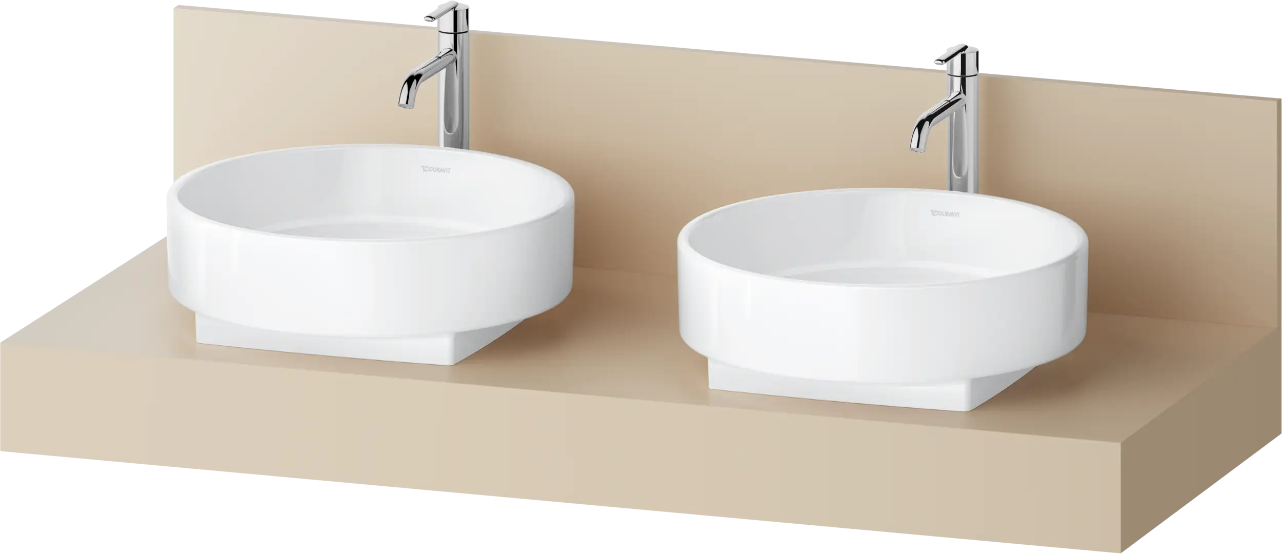 Balcoon 24 1/2'' Wall Mount Engineered Wood, with Two Sink Cutouts