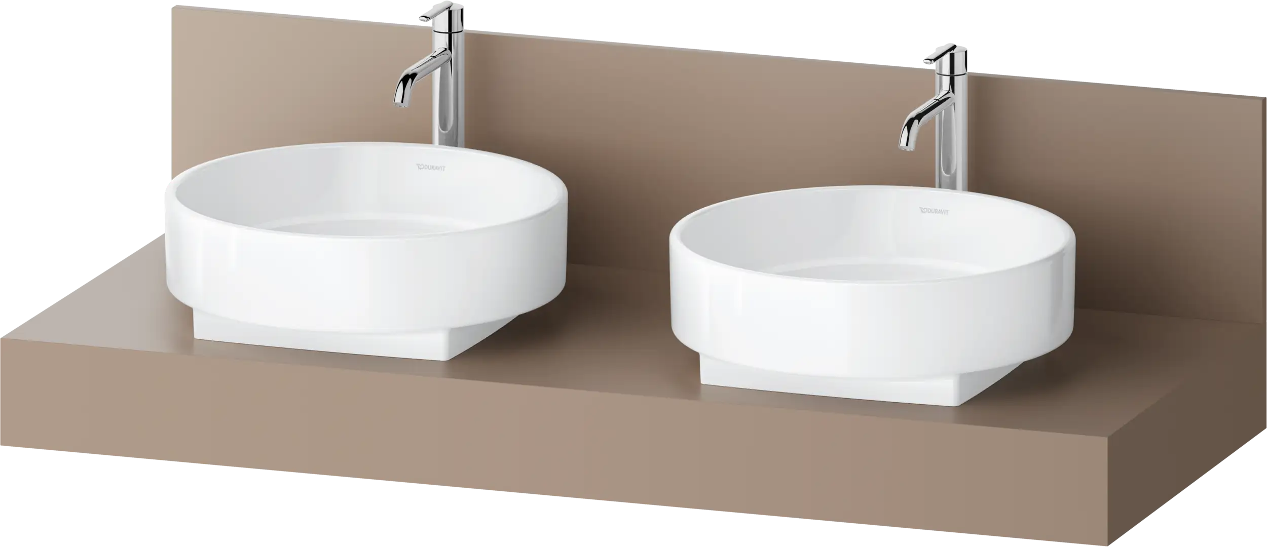 Balcoon 24 1/2'' Wall Mount Engineered Wood, with Two Sink Cutouts