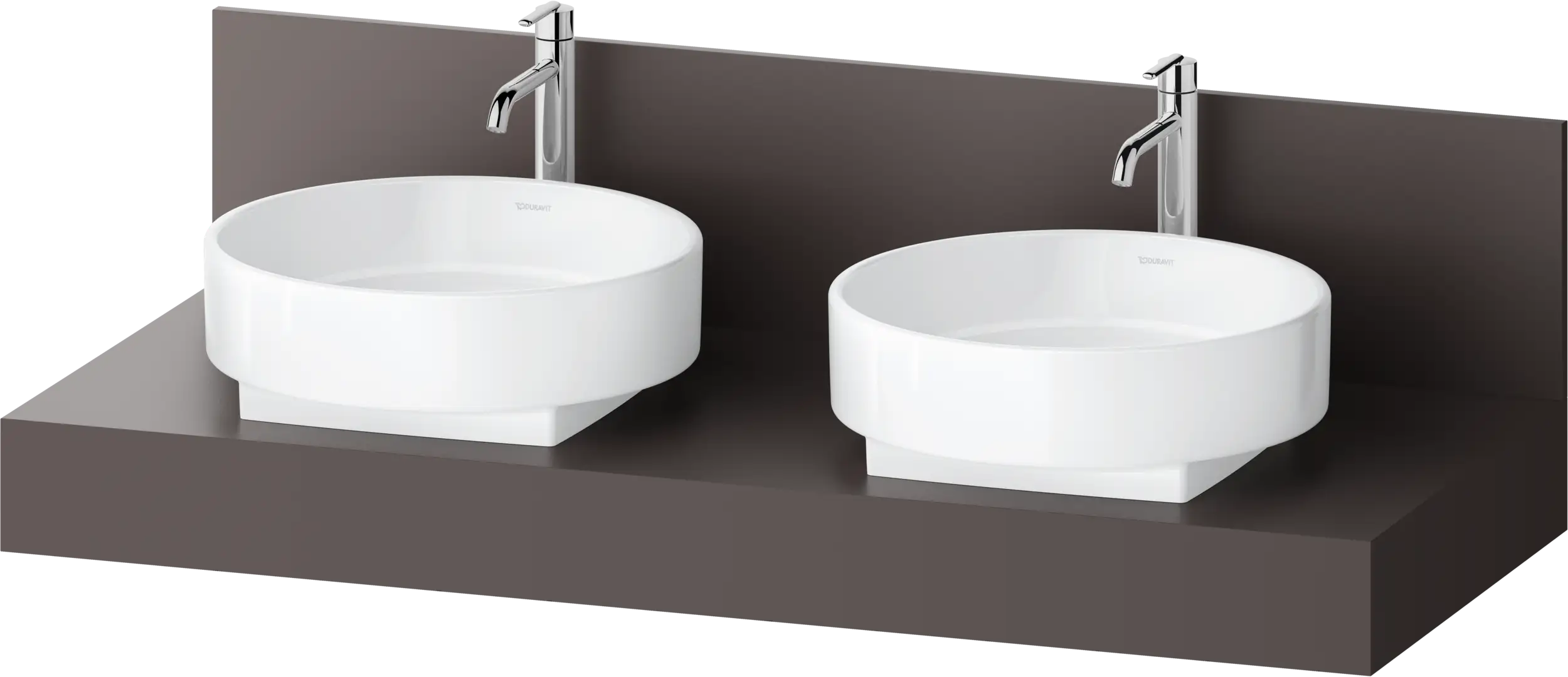 Balcoon 24 1/2'' Wall Mount Engineered Wood, with Two Sink Cutouts