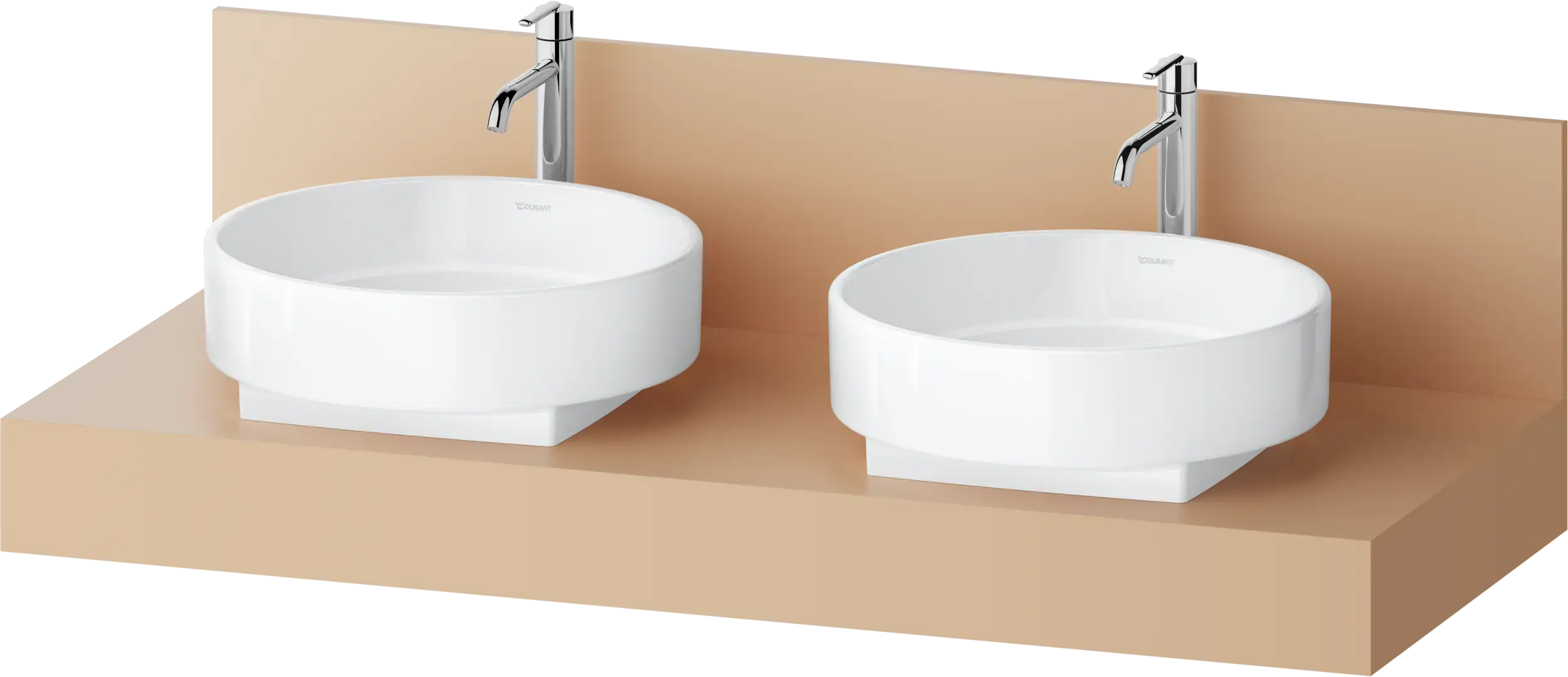 Balcoon 24 1/2'' Wall Mount Engineered Wood, with Two Sink Cutouts
