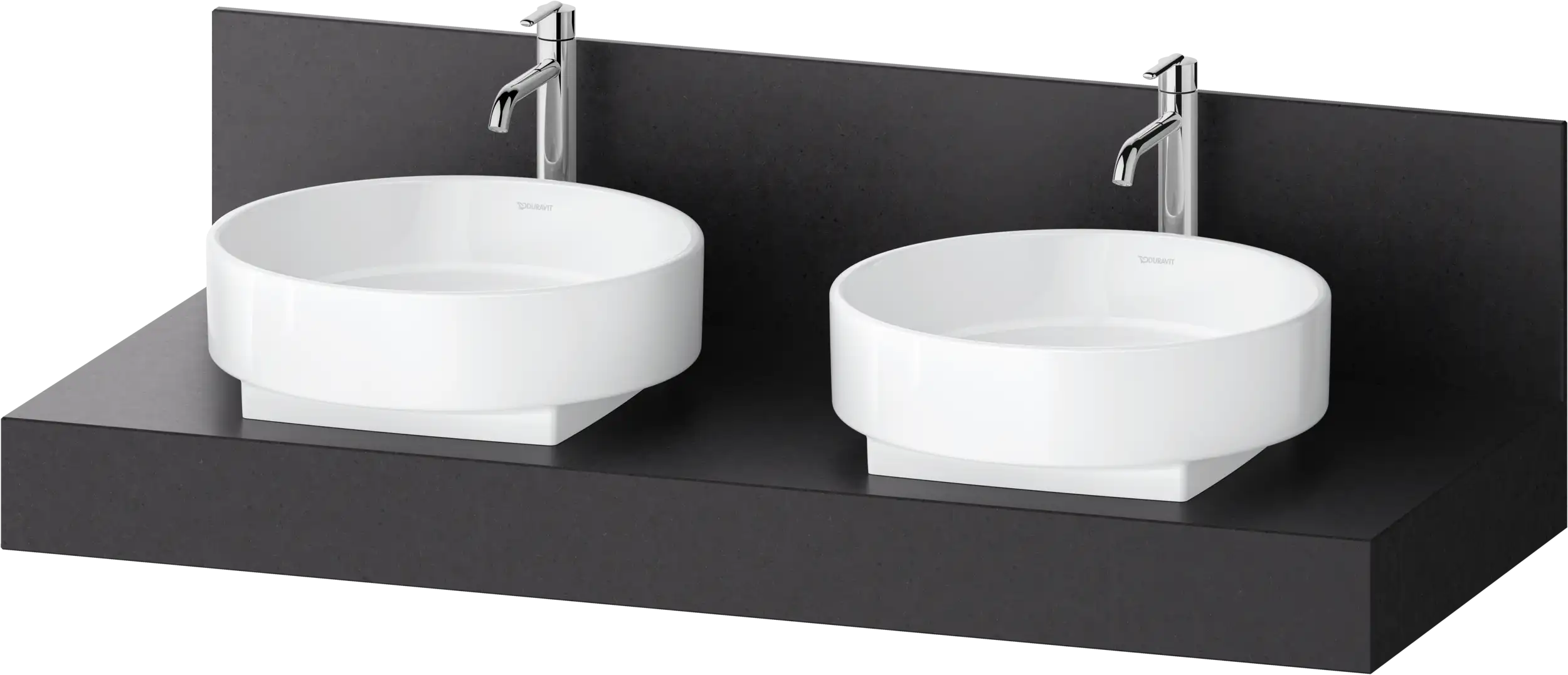 Balcoon 55 1/8'' Wall Mount Engineered Wood, with Two Sink Cutouts