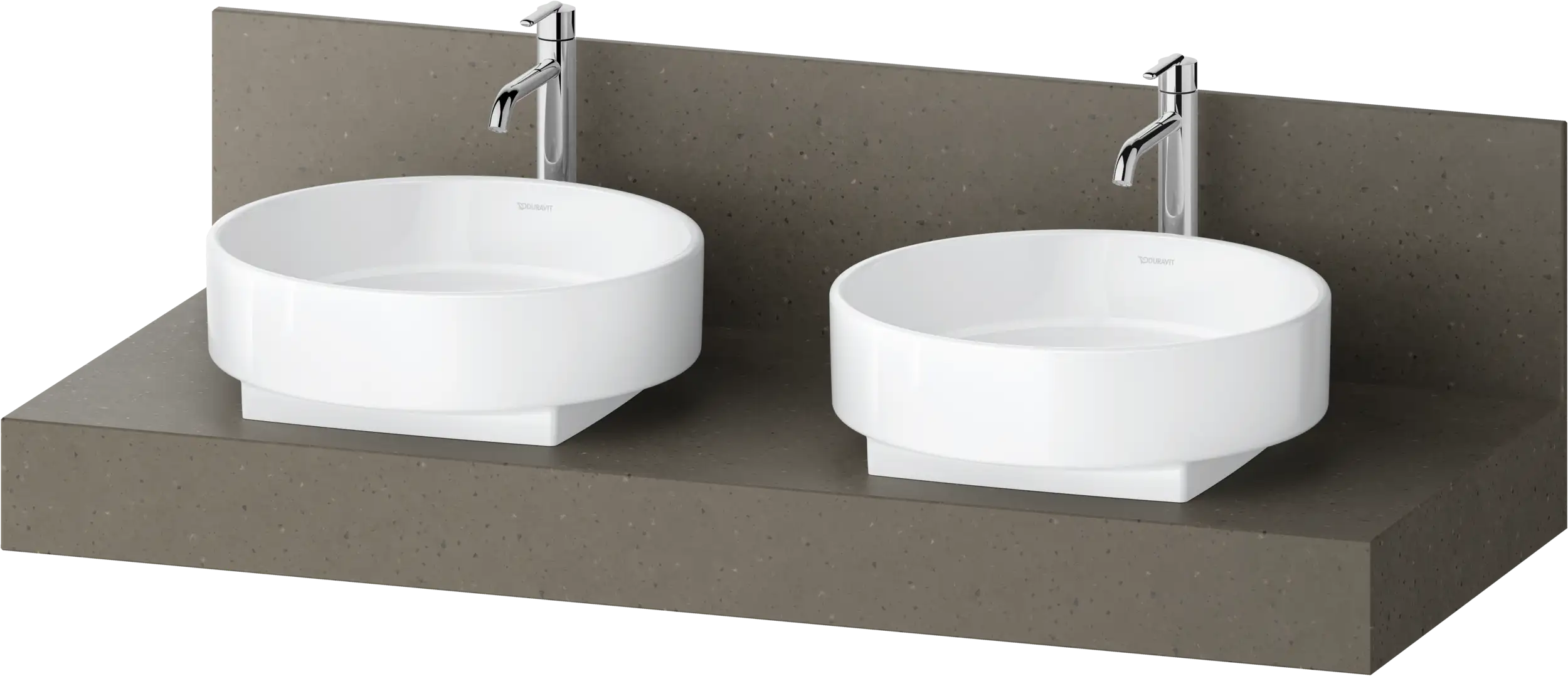 Balcoon 55 1/8'' Wall Mount Engineered Wood, with Two Sink Cutouts