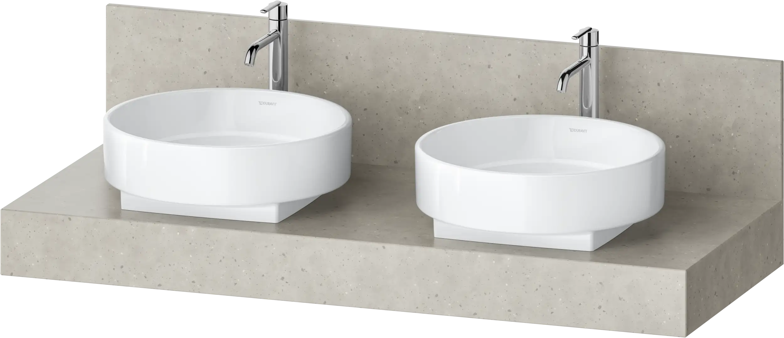 Balcoon 55 1/8'' Wall Mount Engineered Wood, with Two Sink Cutouts