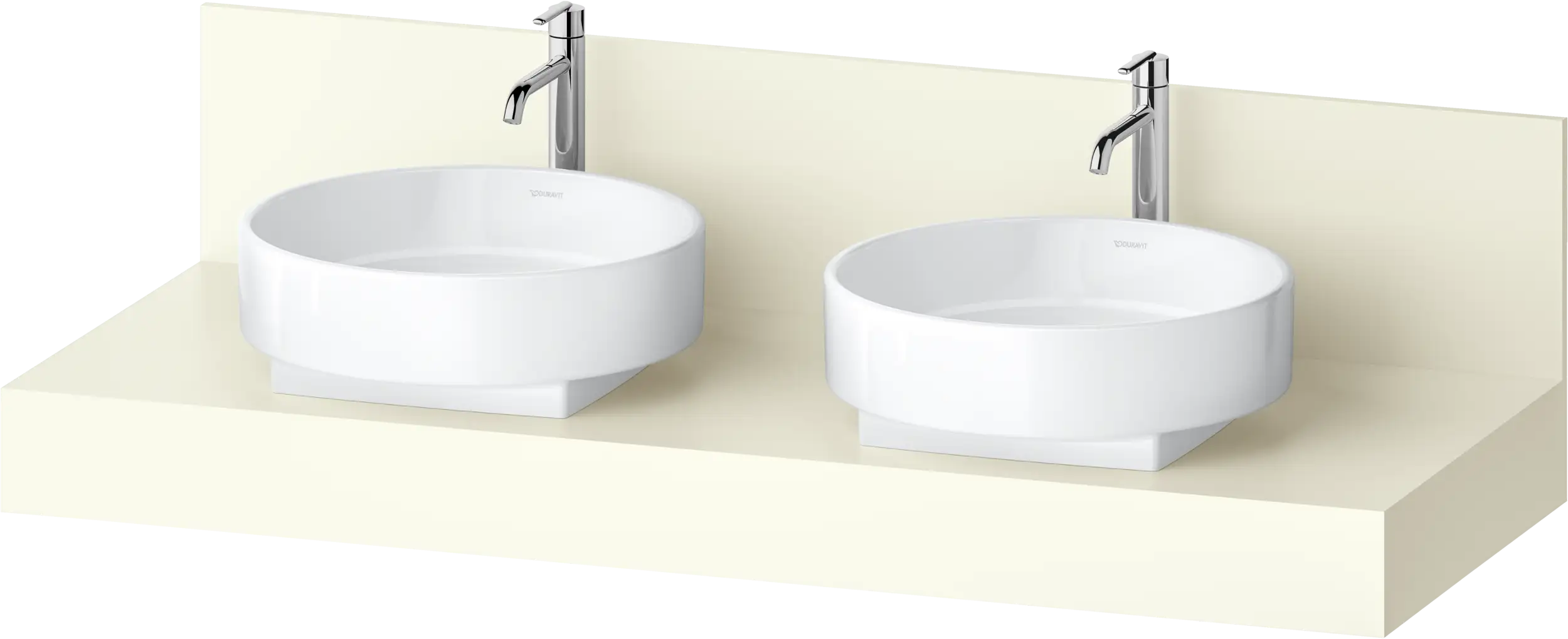 Balcoon 55 1/8'' Wall Mount Engineered Wood, with Two Sink Cutouts