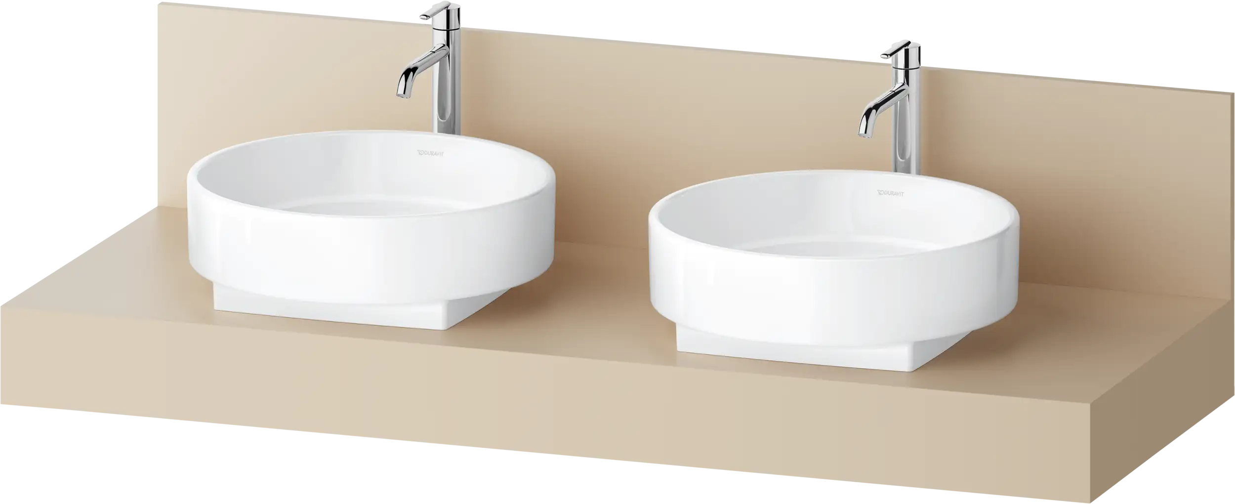 Balcoon 55 1/8'' Wall Mount Engineered Wood, with Two Sink Cutouts