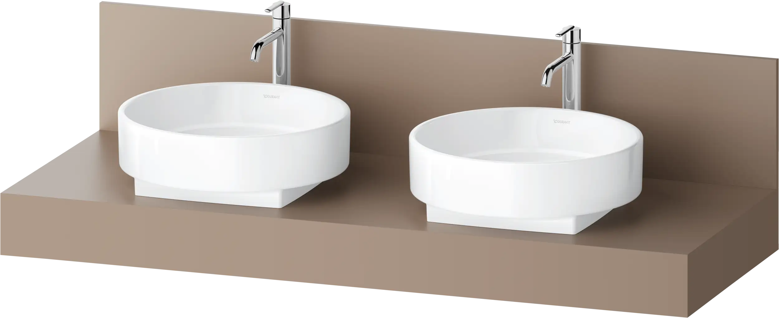 Balcoon 55 1/8'' Wall Mount Engineered Wood, with Two Sink Cutouts